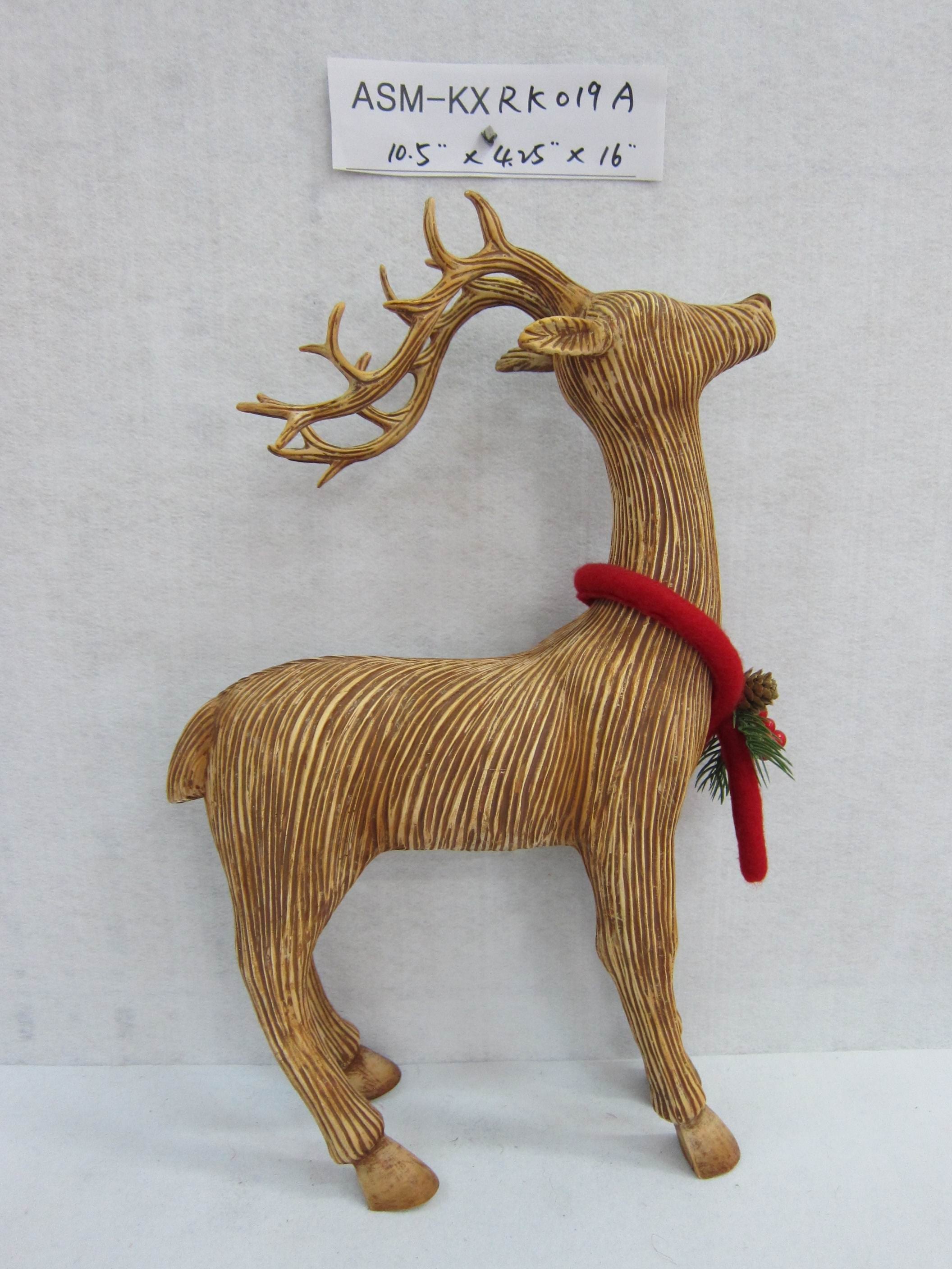 16"H. Polyresin Woodland Standing Deer