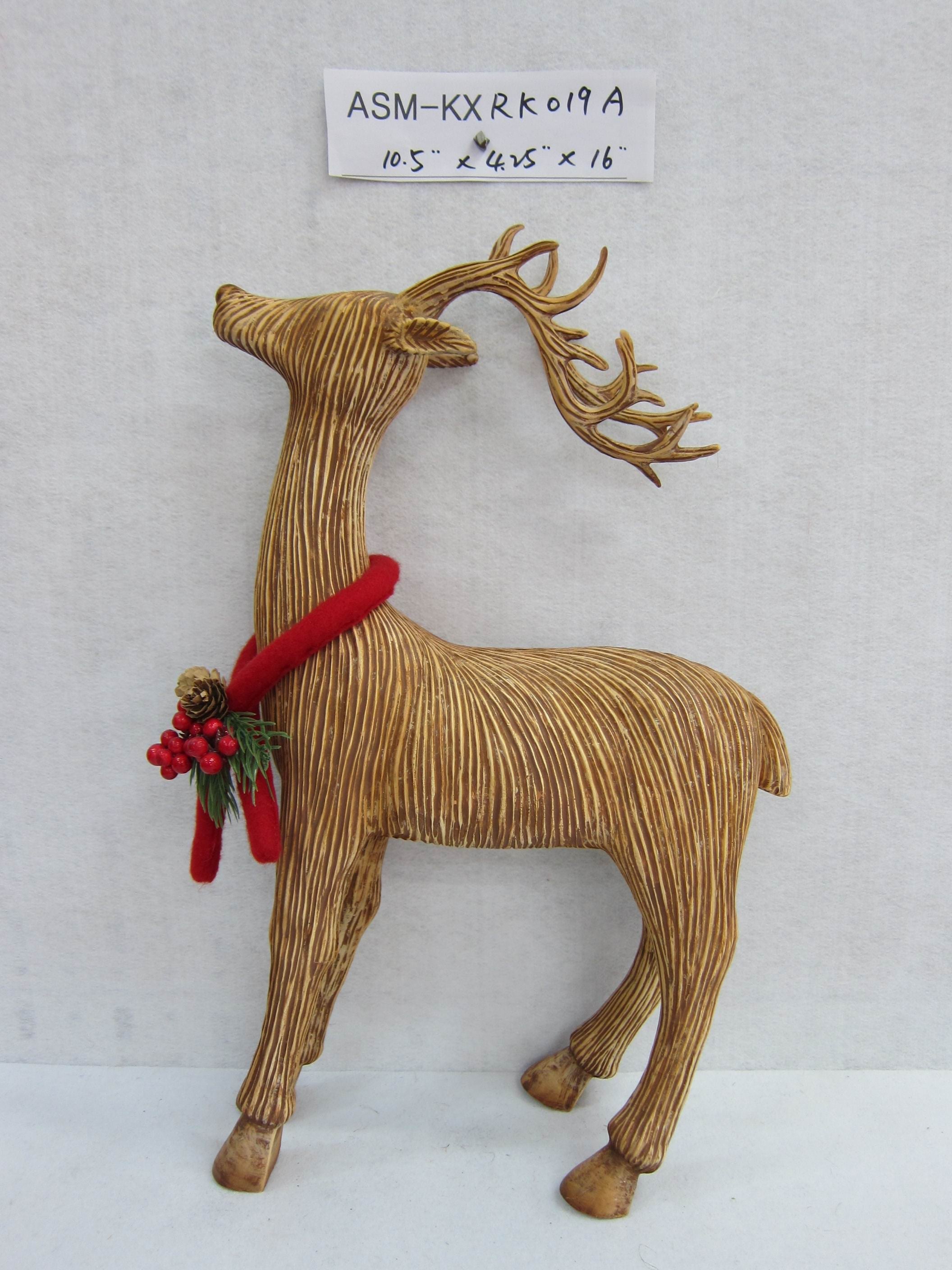 16"H. Polyresin Woodland Standing Deer