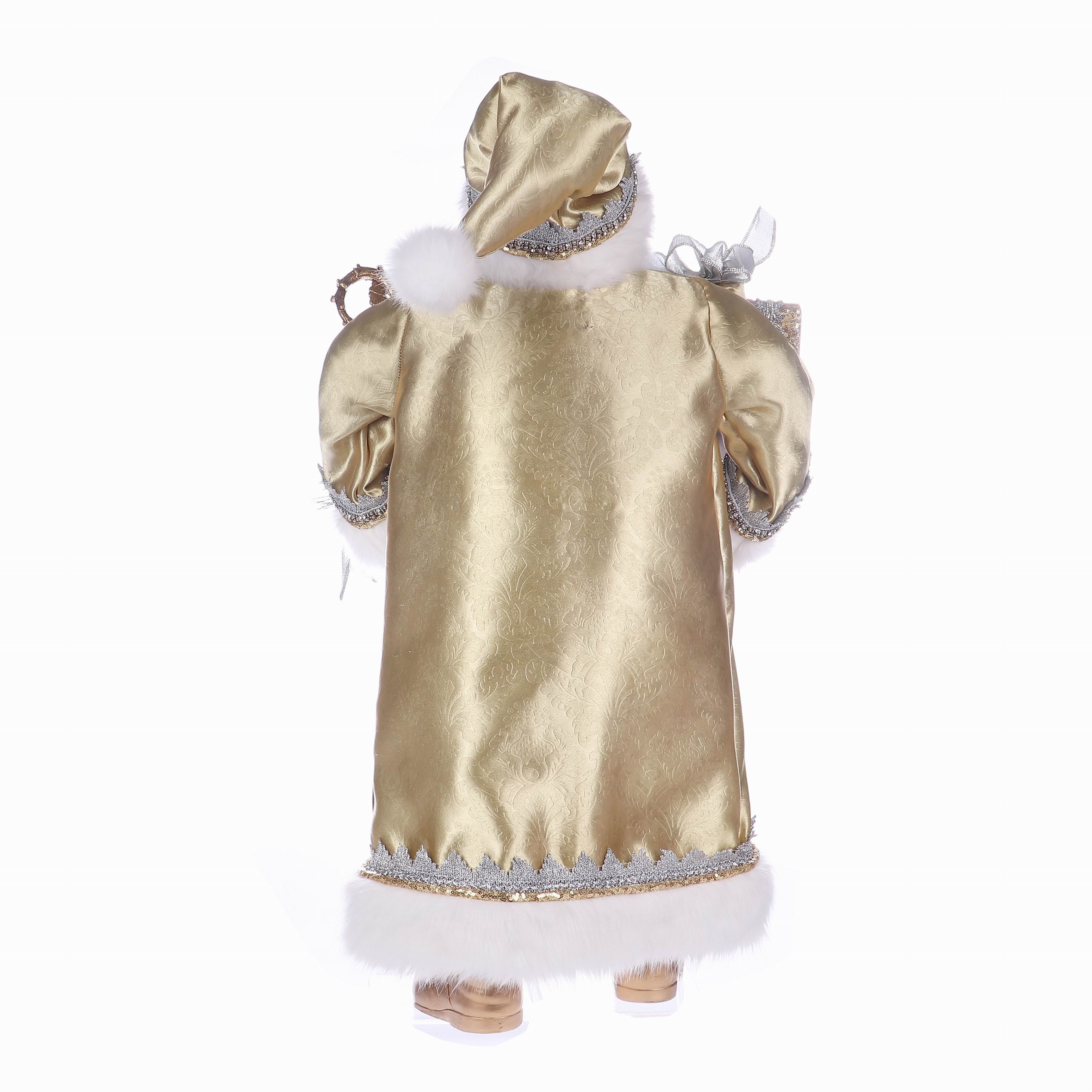 20 X 12 X 36"H SILVER / GOLD SUITS SANTA