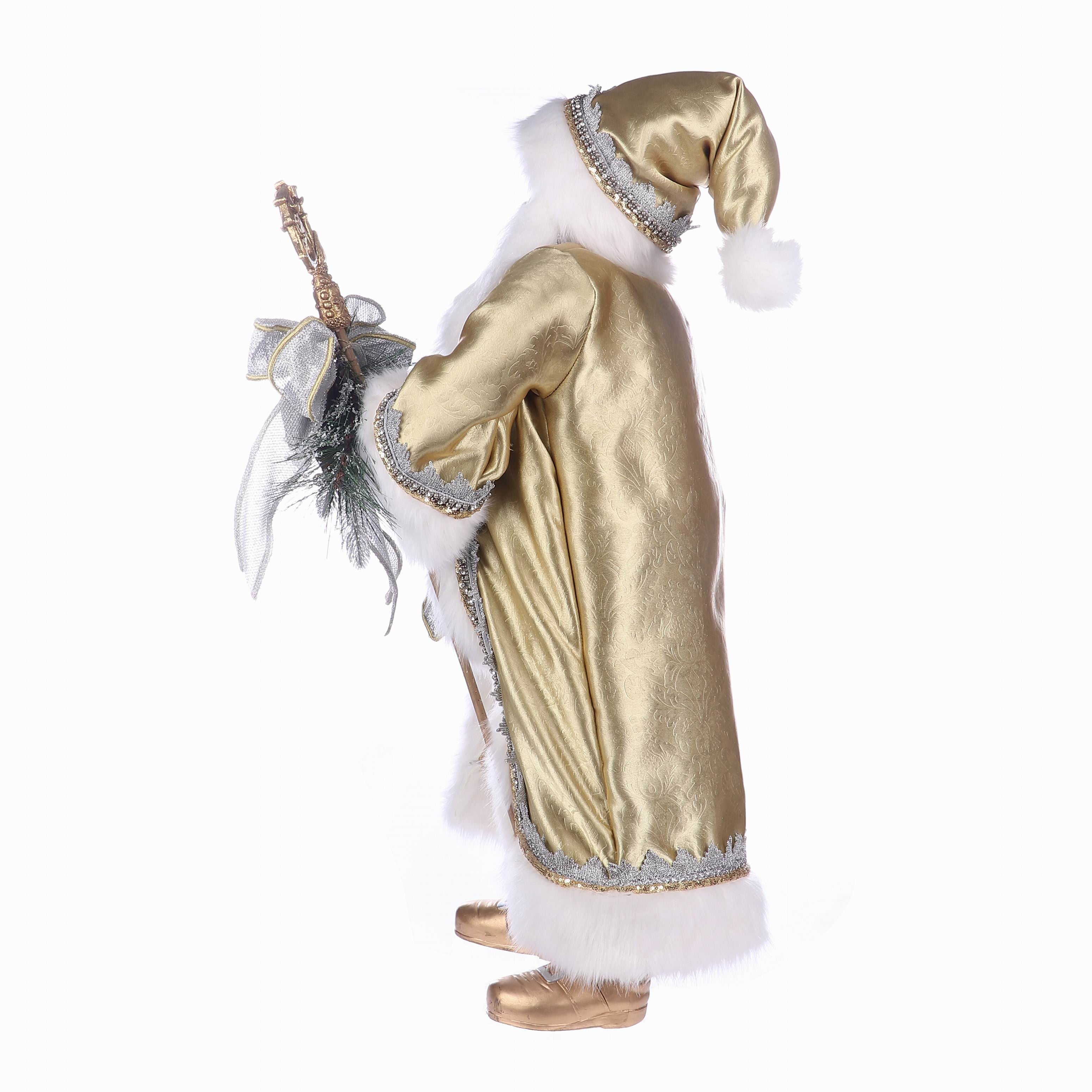 20 X 12 X 36"H SILVER / GOLD SUITS SANTA