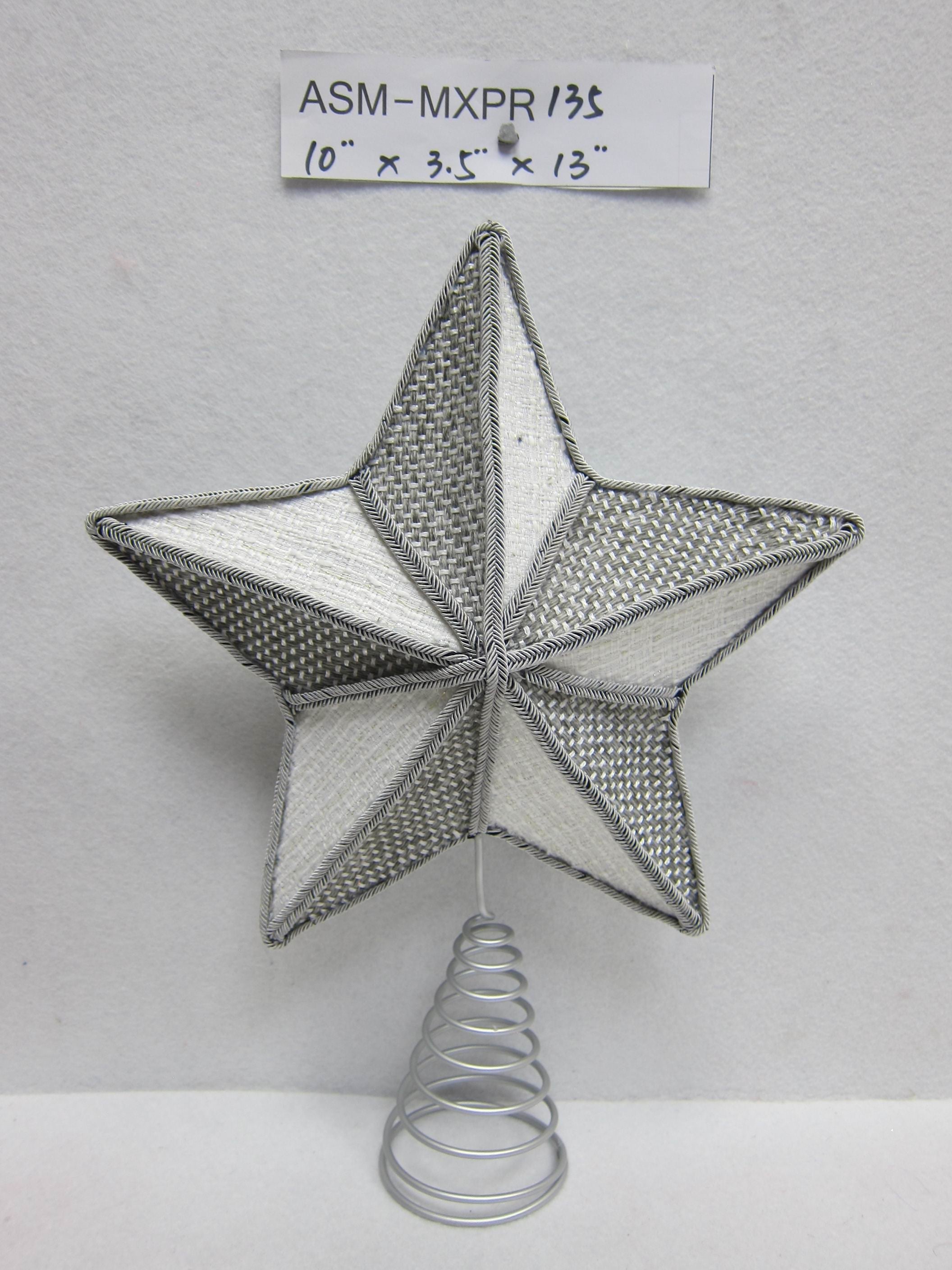 13"H. Silver Star Treetopper