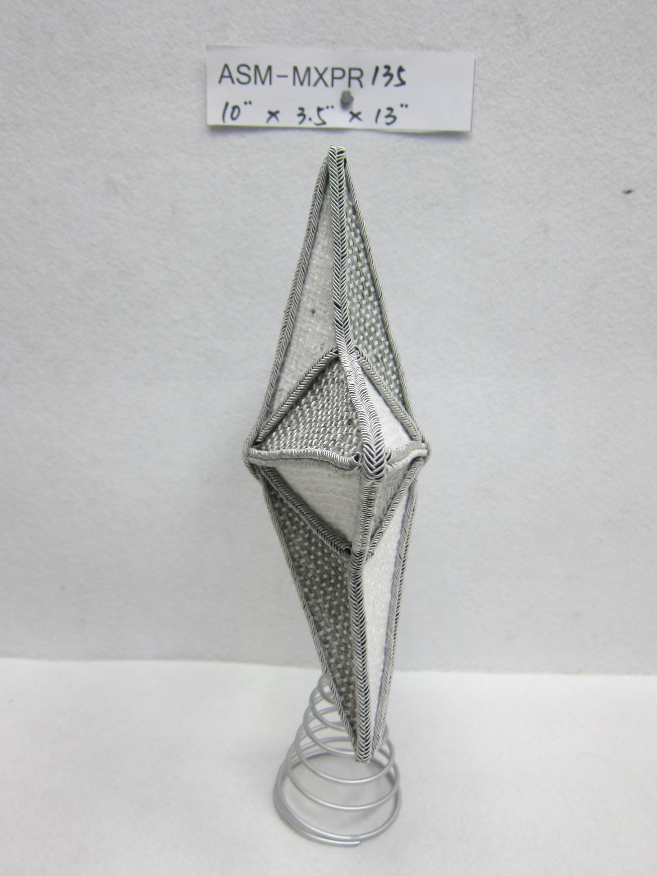 13"H. Silver Star Treetopper