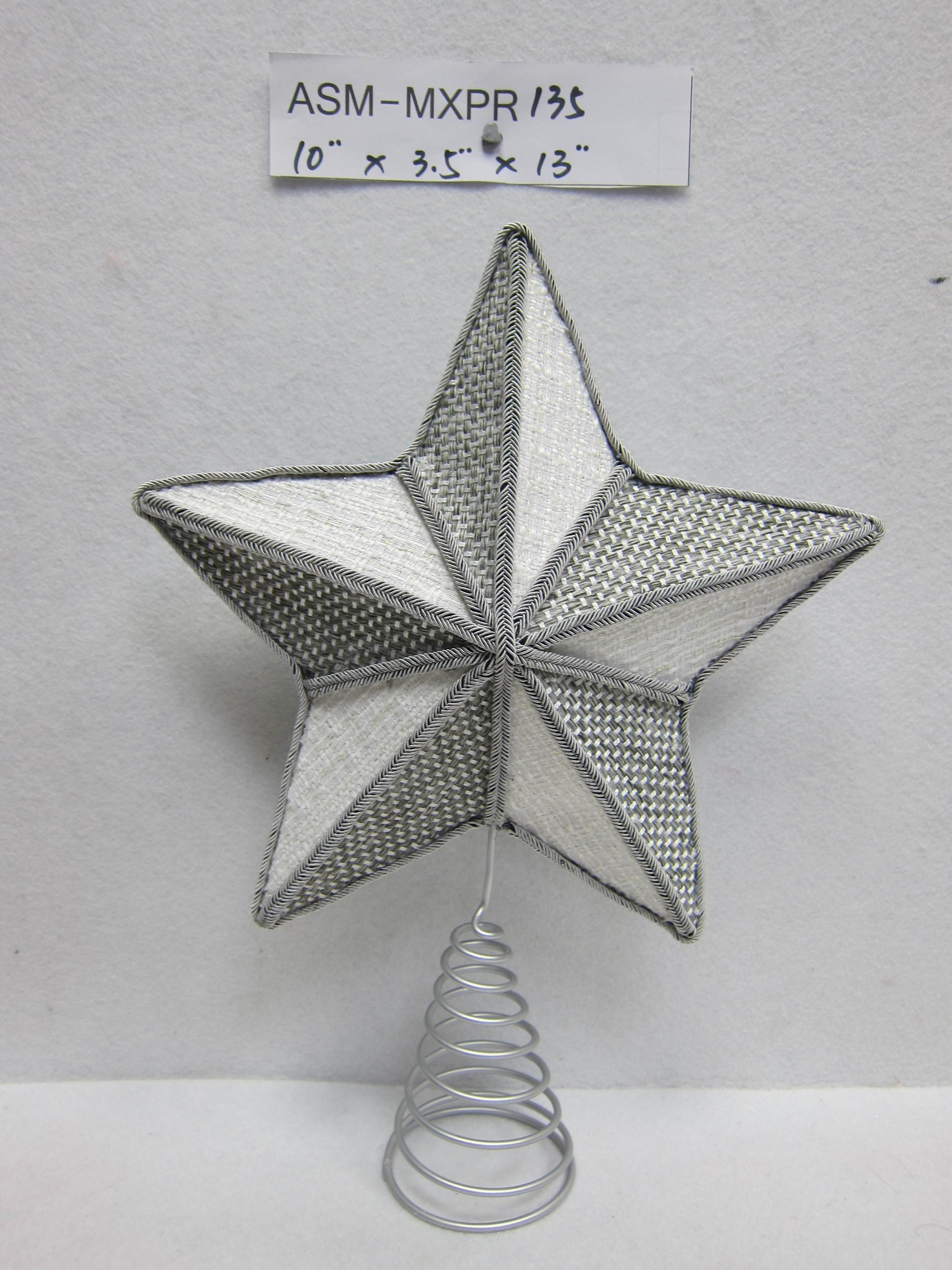 13"H. Silver Star Treetopper