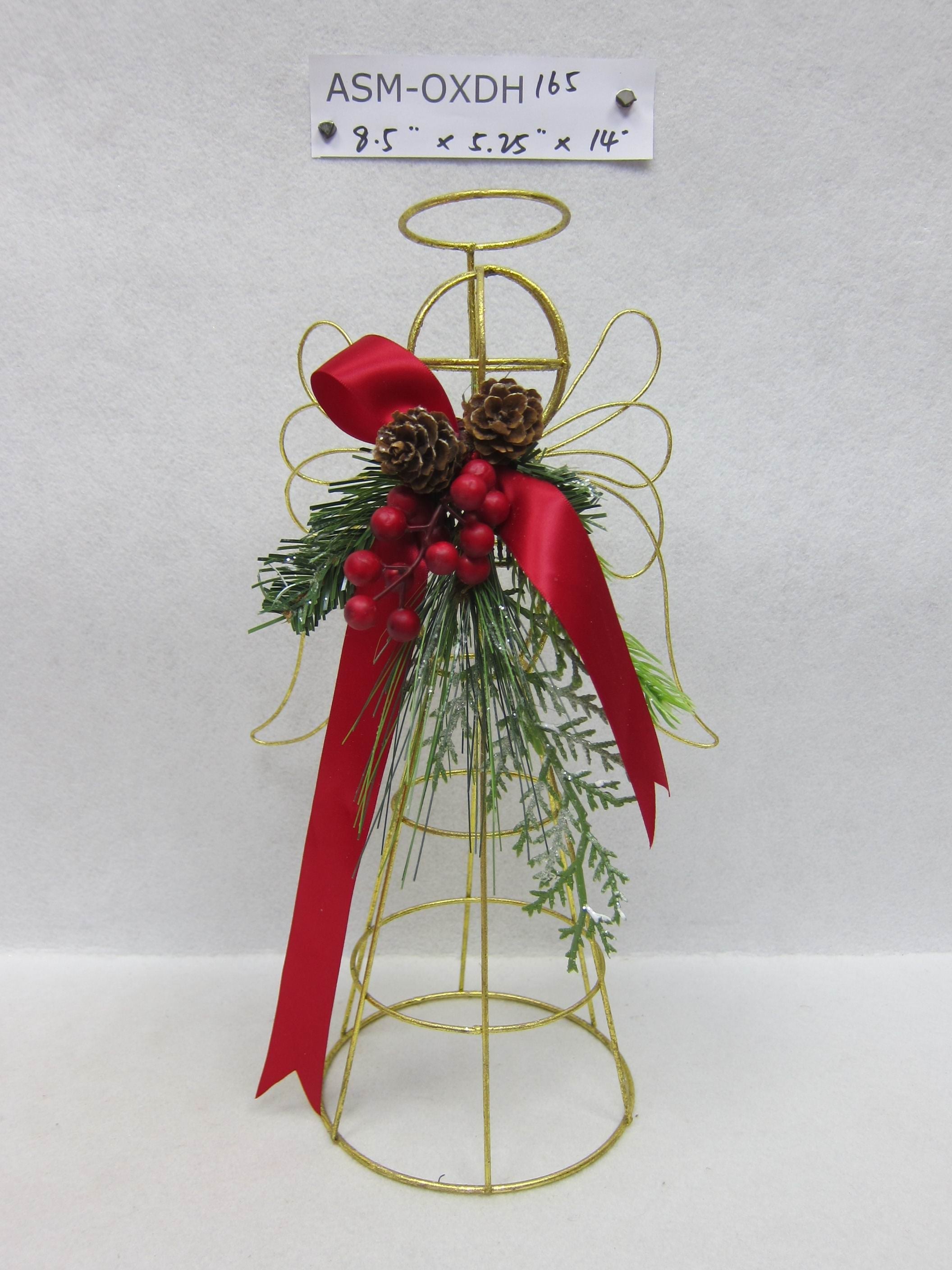 14"H. Wired Angel with Florals & Bow
