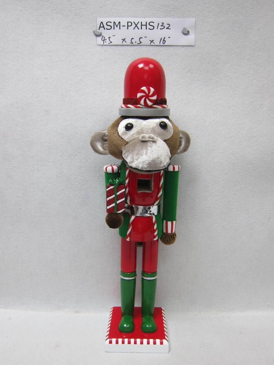 16" Wooden Monkey Nutcracker