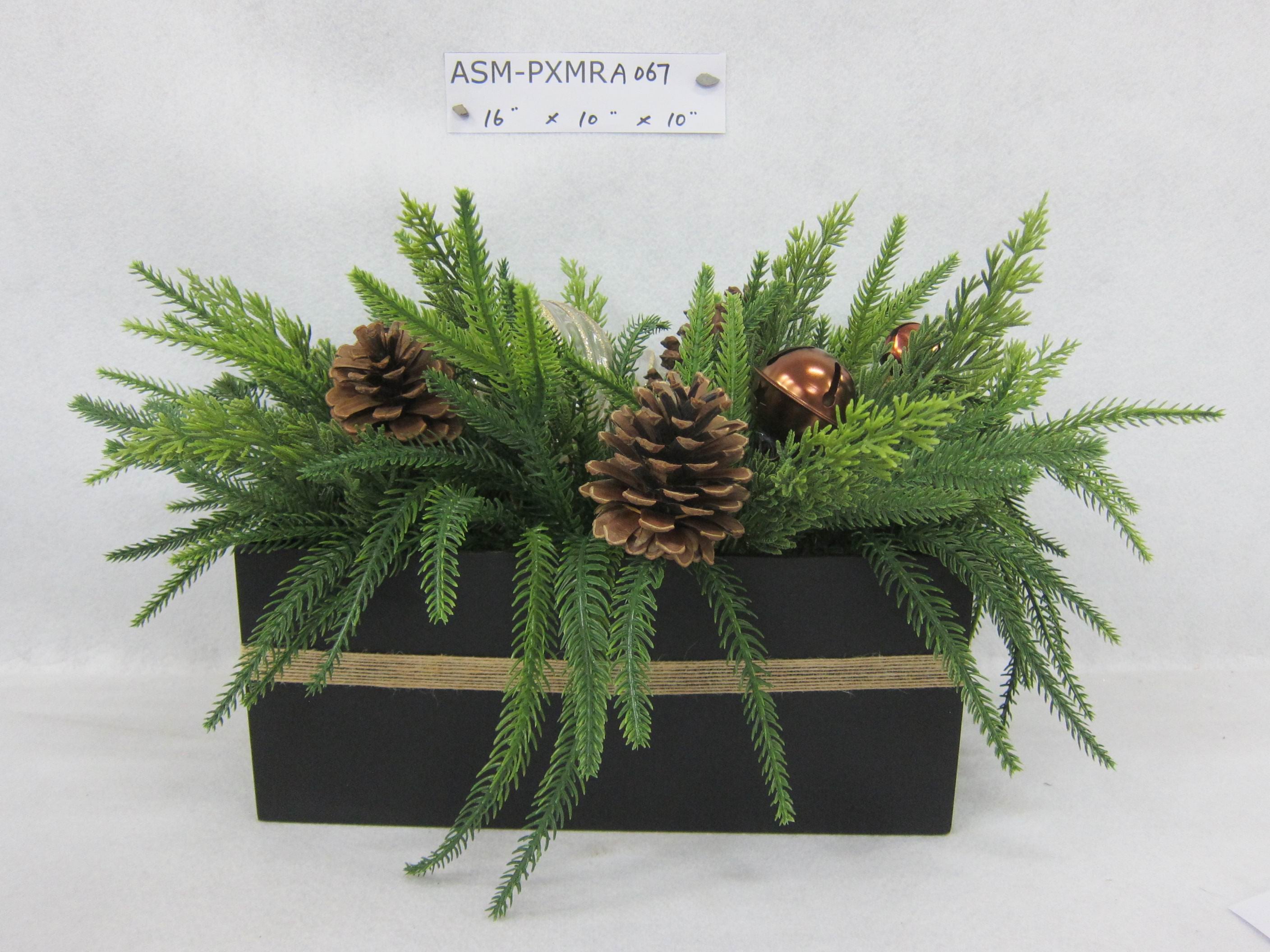16" Floral Arrangements with Cones Table Top Centerpiece