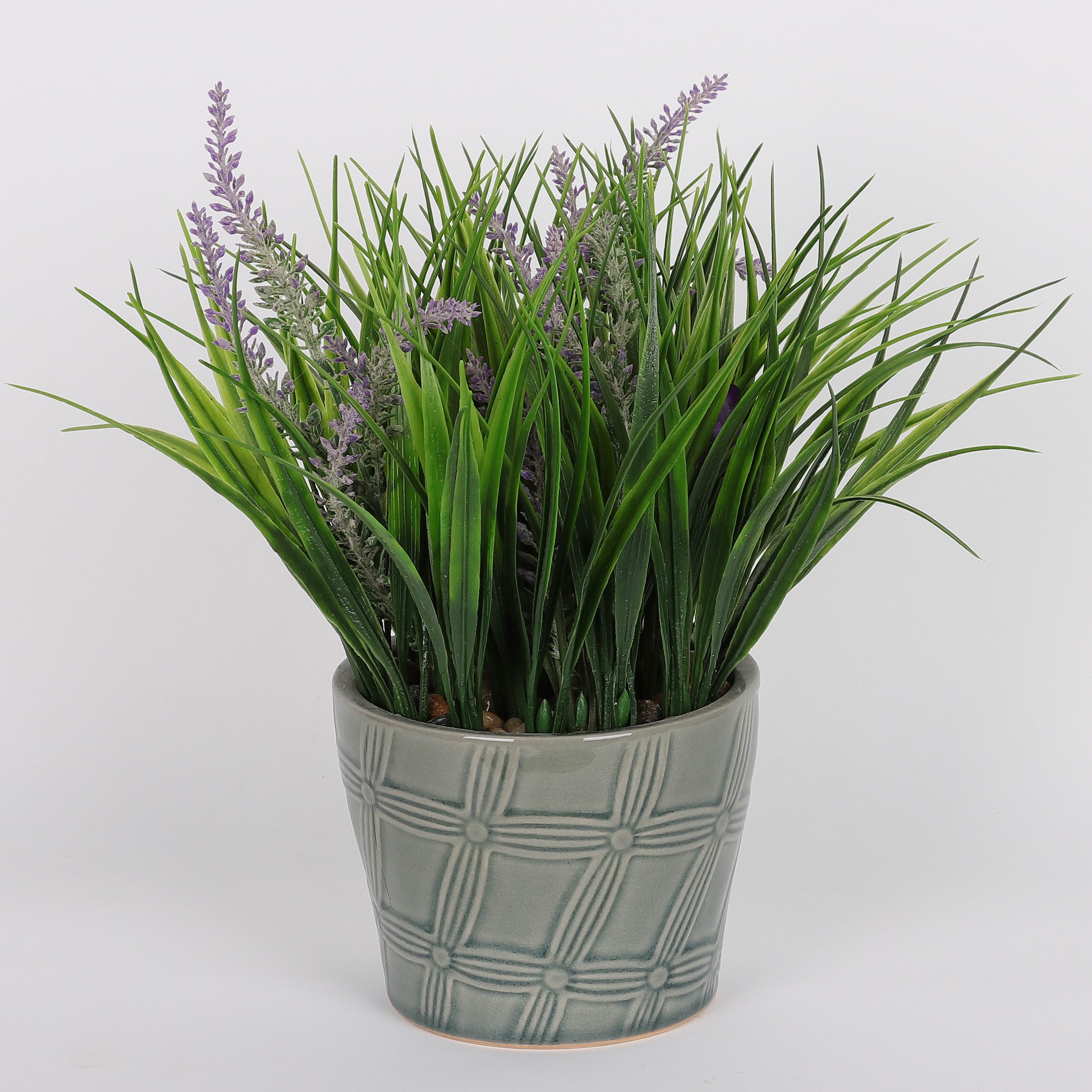 5 X 5 X 11.5"H GREENERY W/POT DECOR