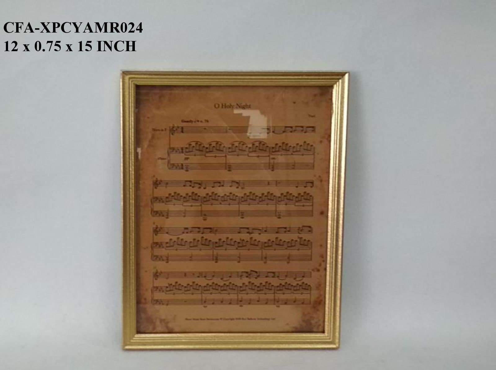 12"W. Hanging Musical Notes Framed