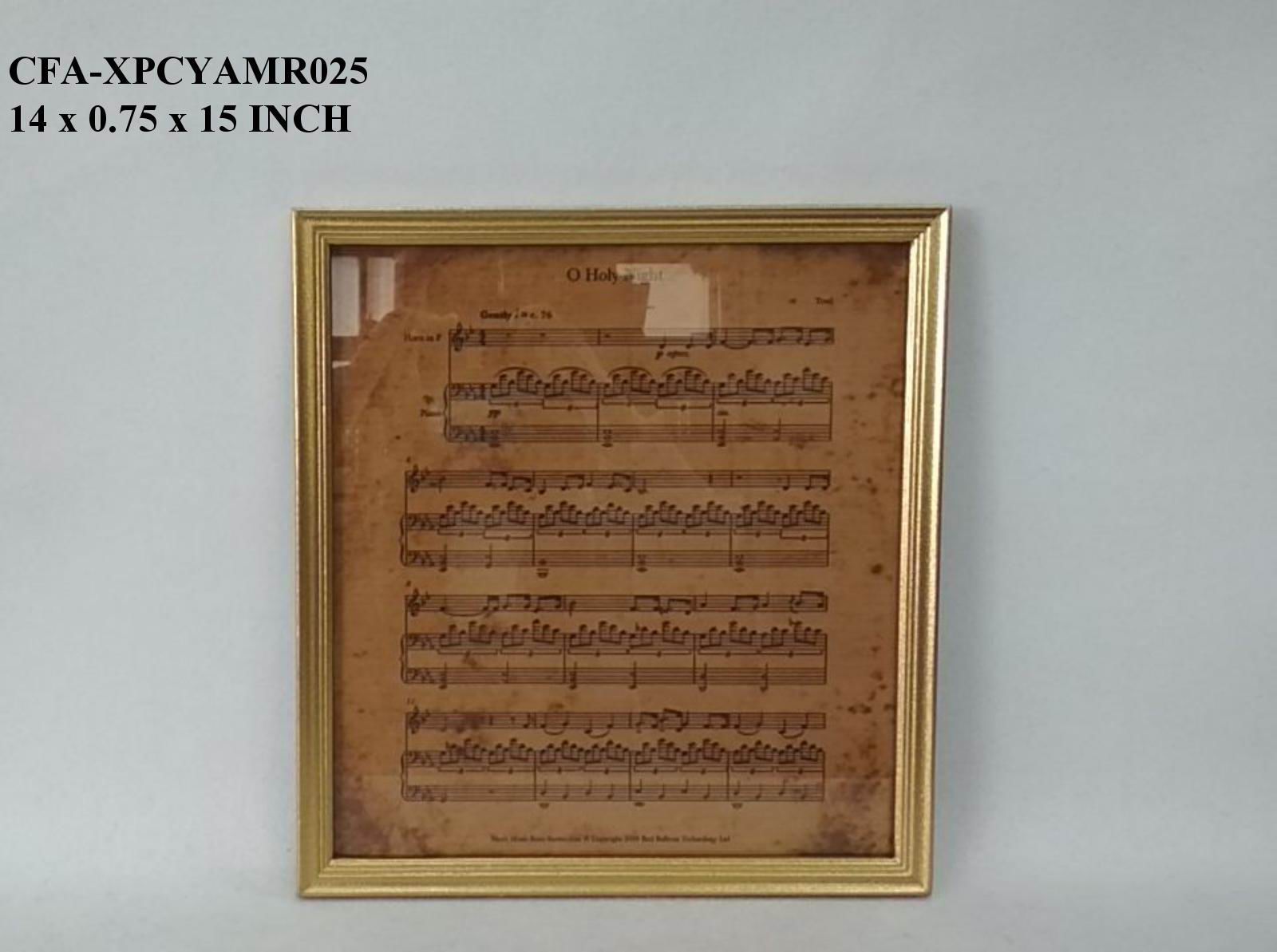 14"W. Hanging Musical Notes Wood Frame