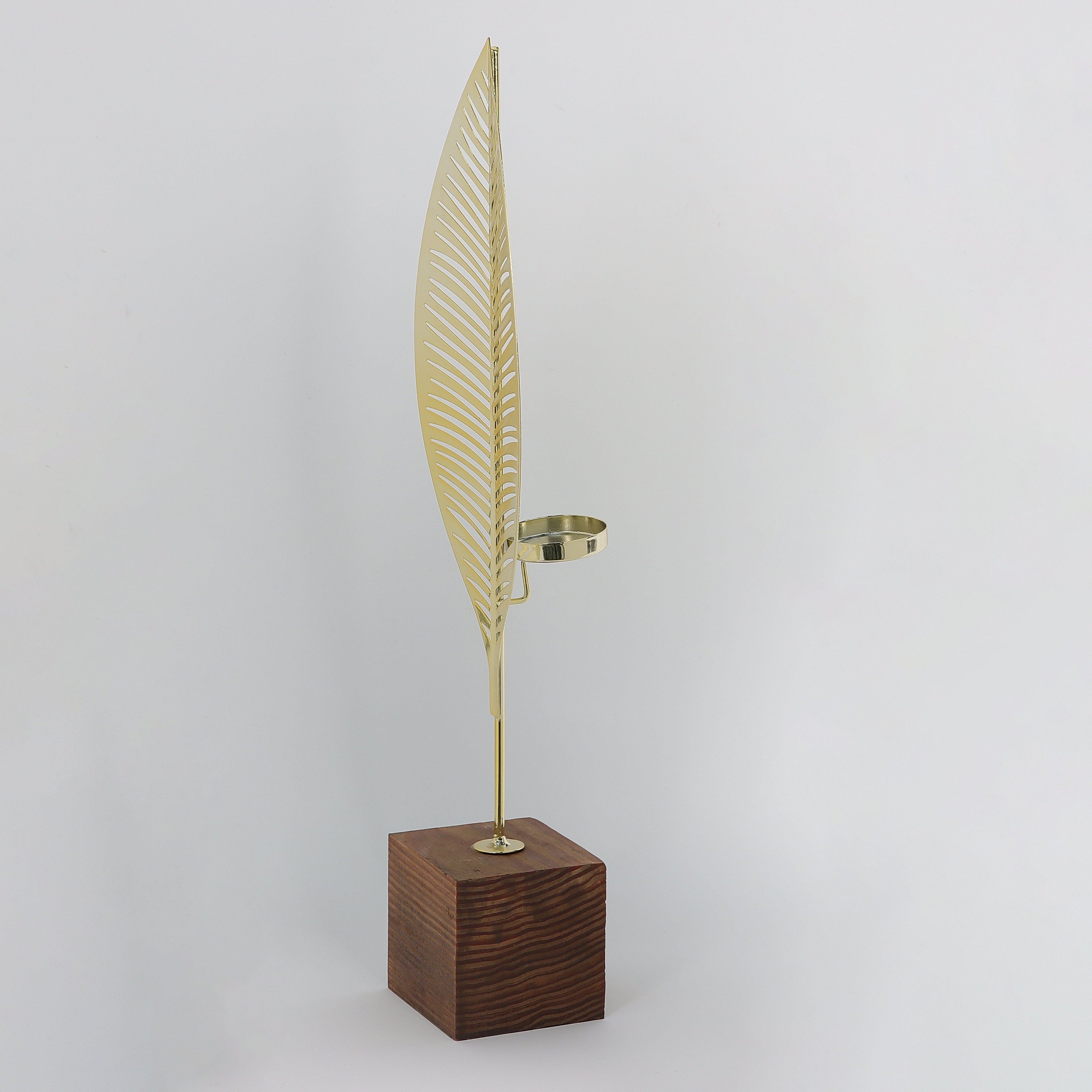 18.7INCH Metal golden leaf decoration