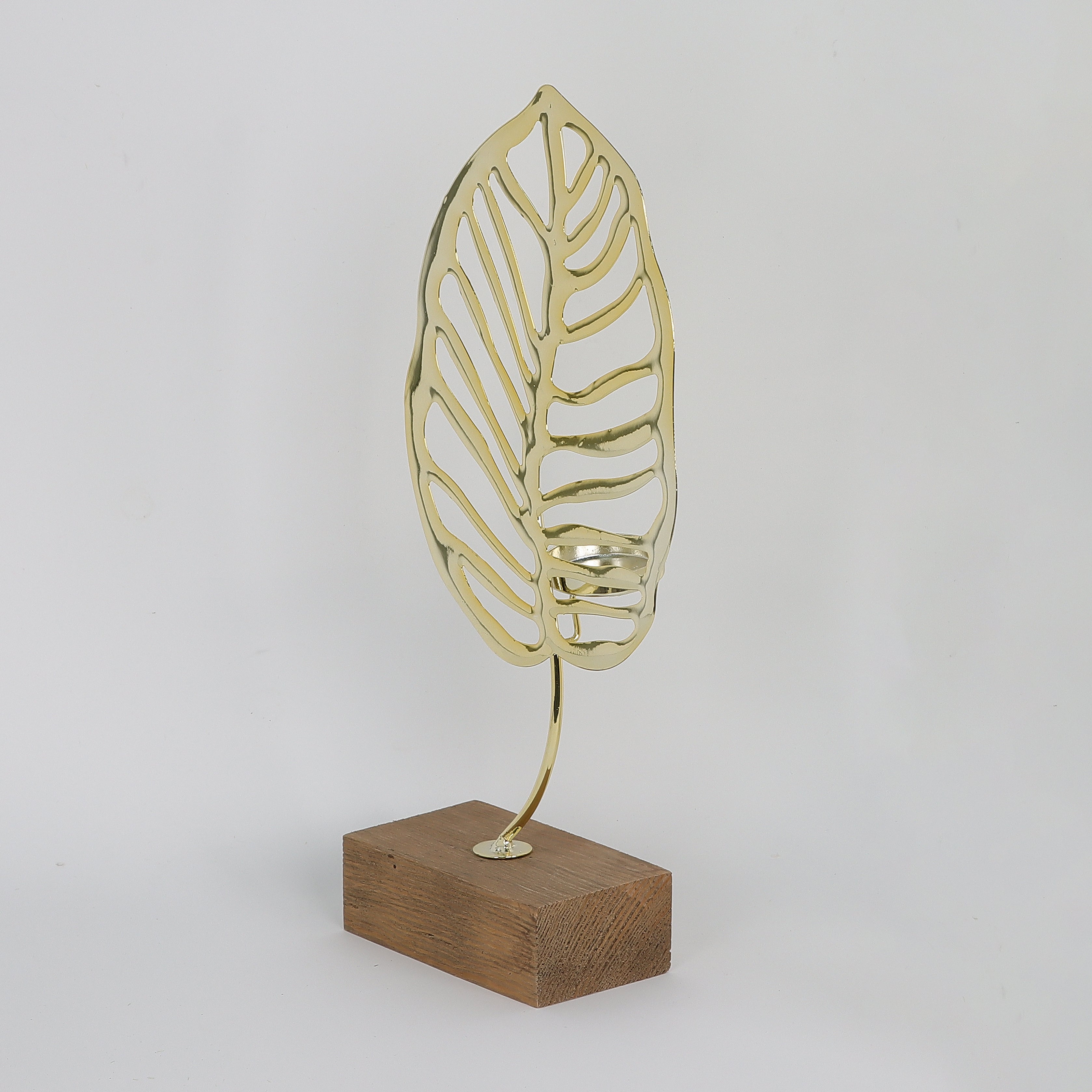 14.9INCH Metal golden leaf decoration