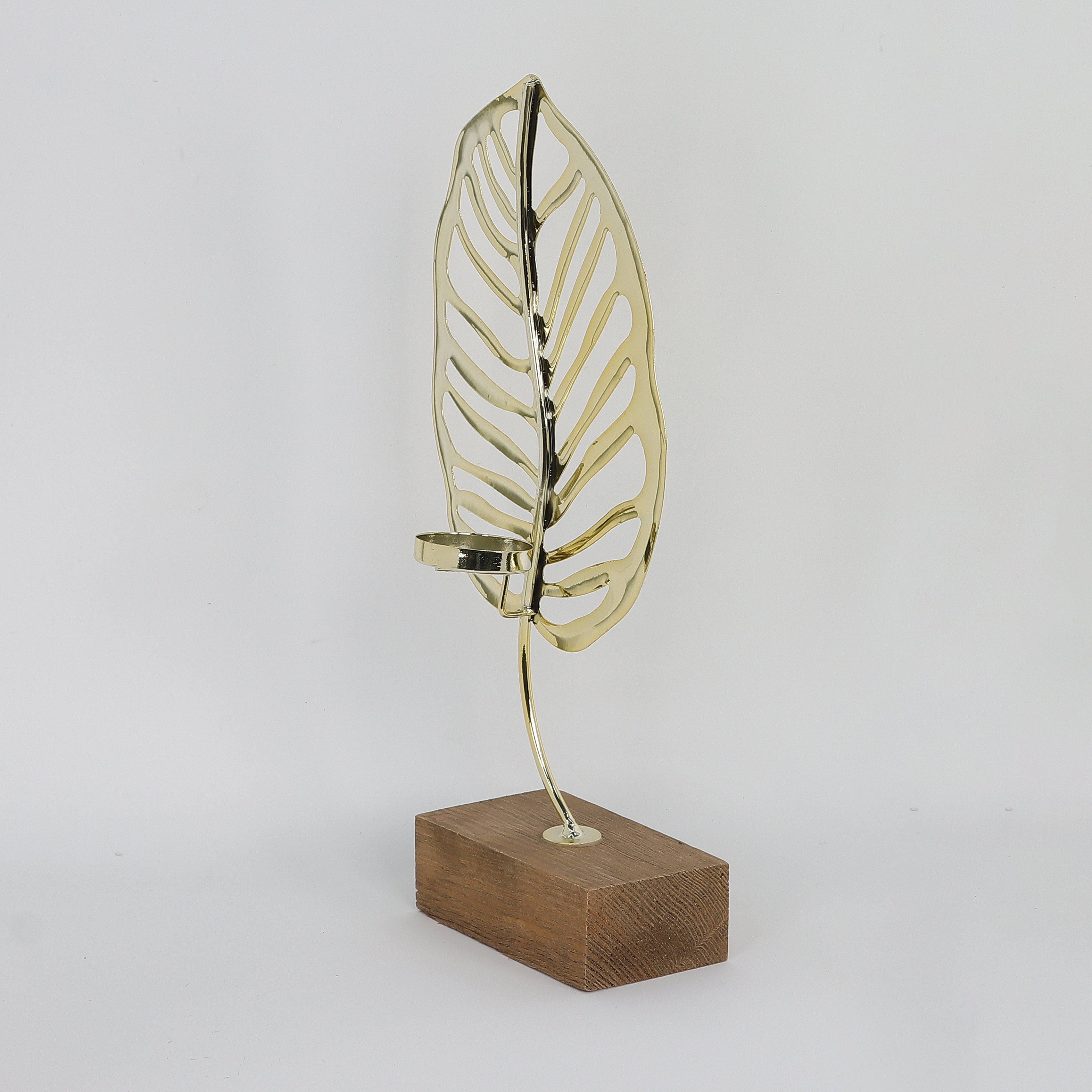 14.9INCH Metal golden leaf decoration