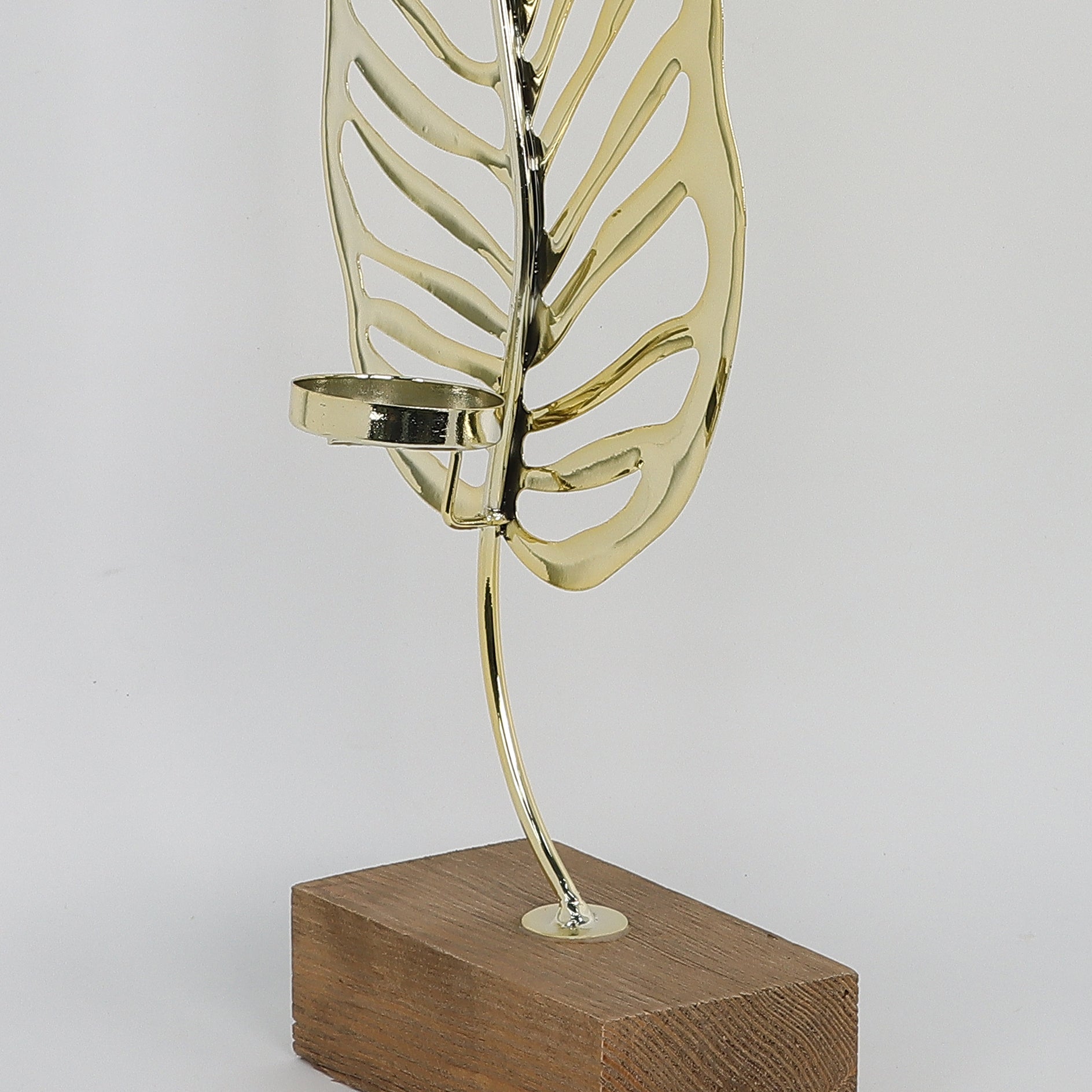 14.9INCH Metal golden leaf decoration