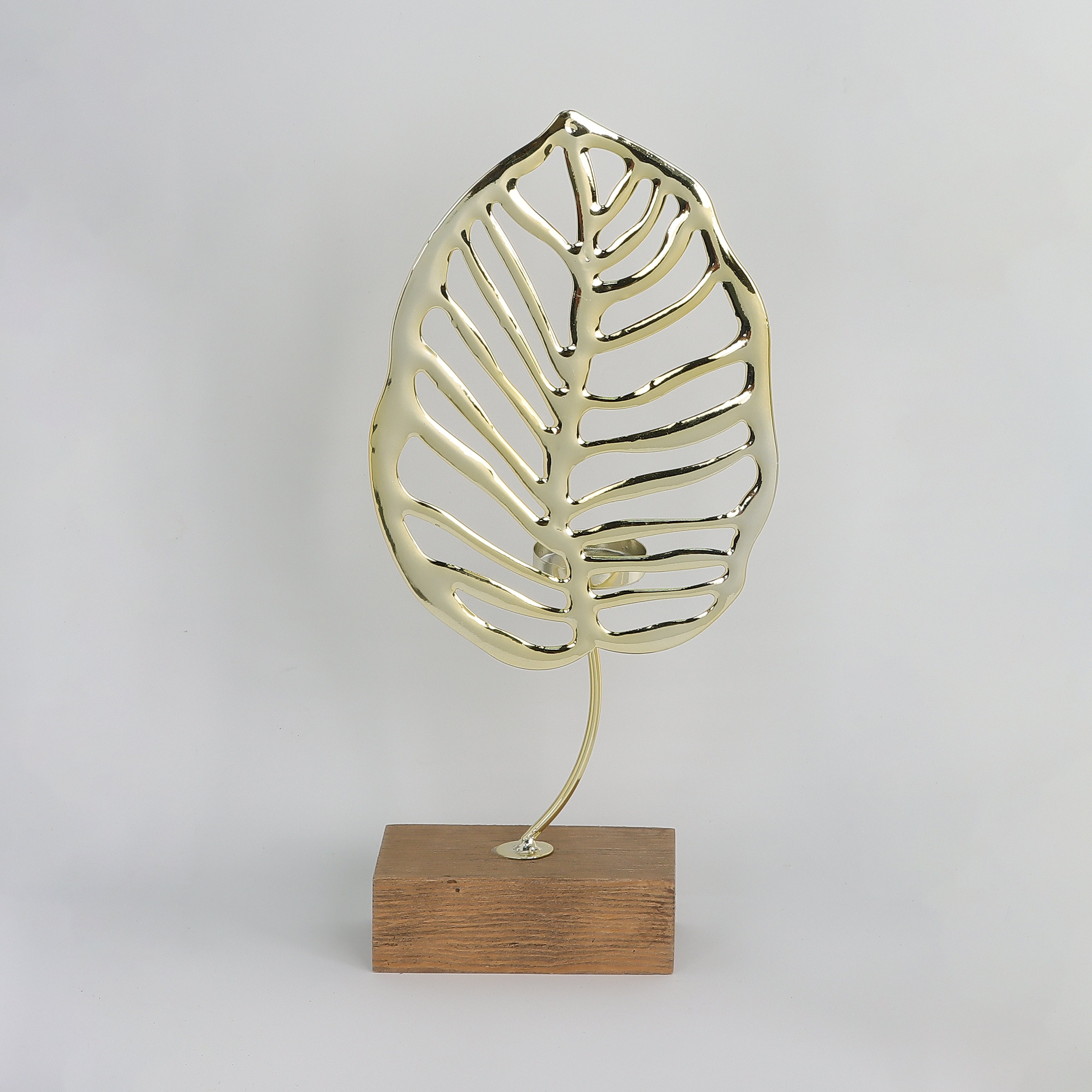 14.9INCH Metal golden leaf decoration