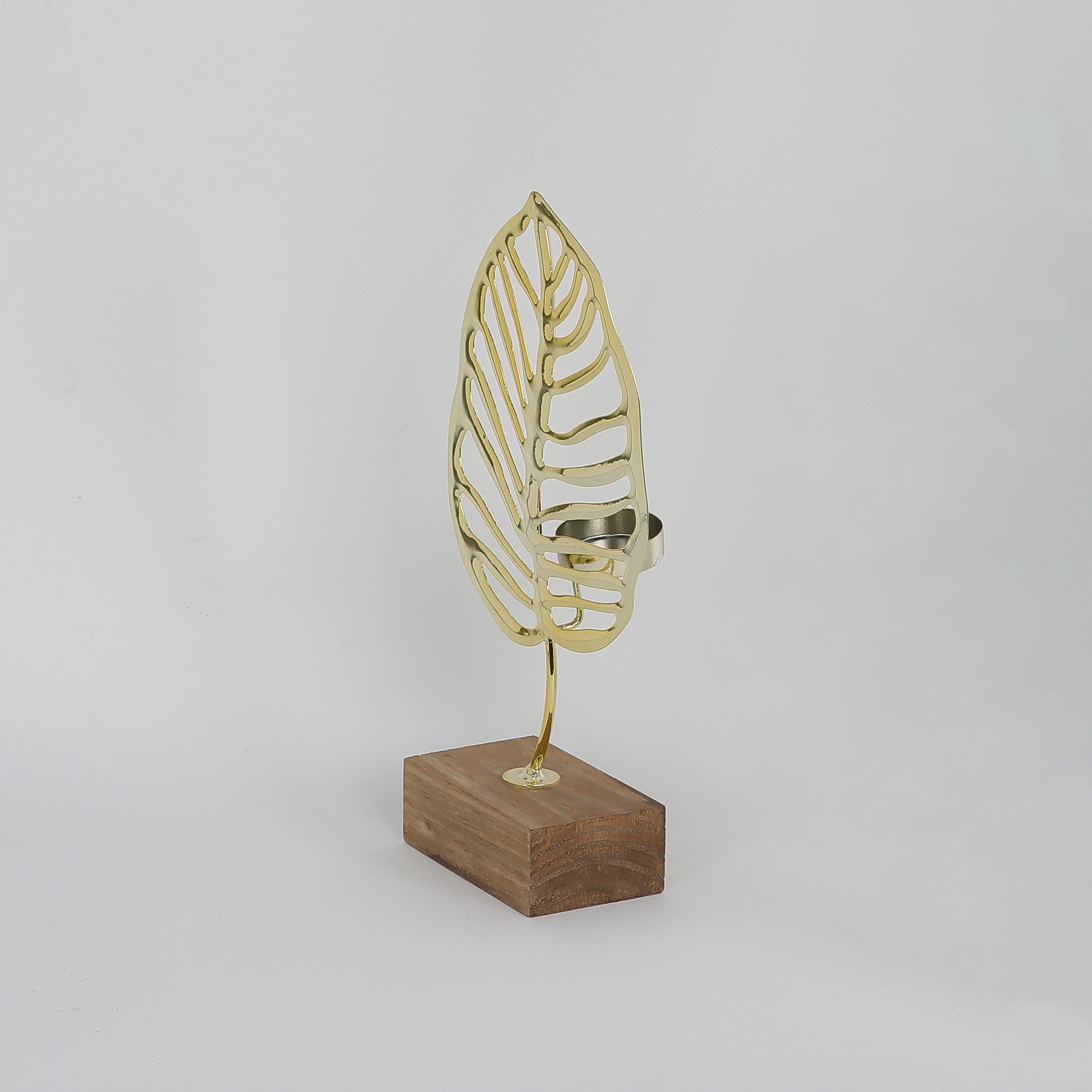 10.6INCH Metal golden leaf decoration