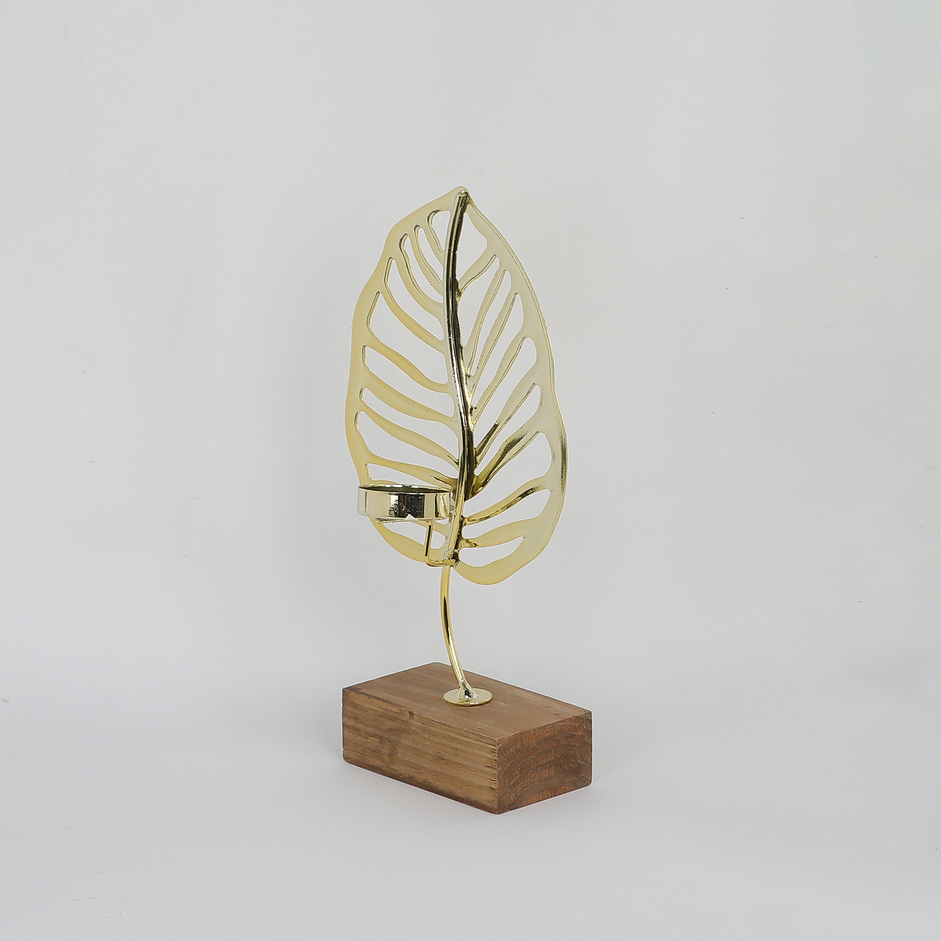 10.6INCH Metal golden leaf decoration
