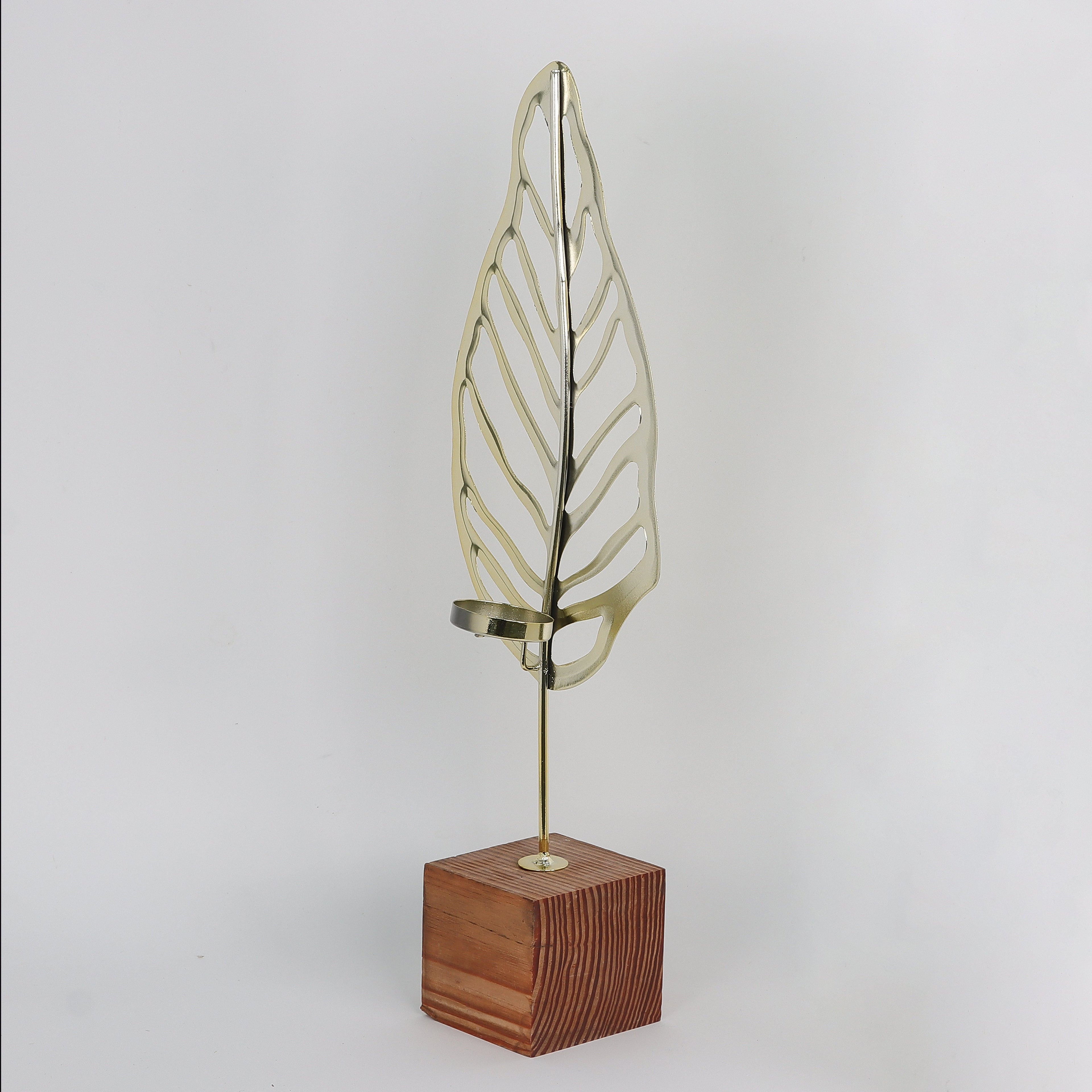 18.6INCH Metal golden leaf decoration