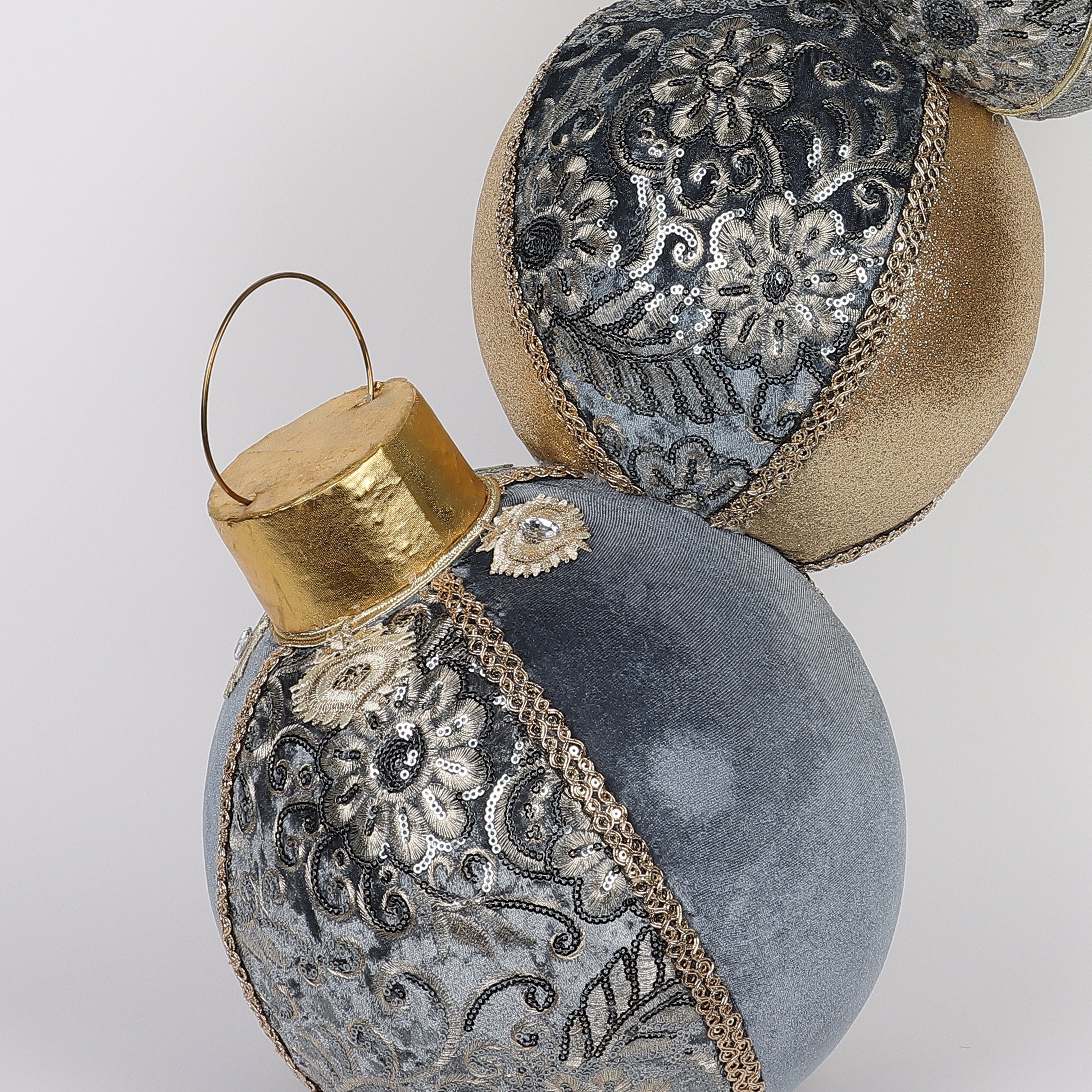 11. X 11.4 X 23.6"H STACKED ORNAMENTS DECOR