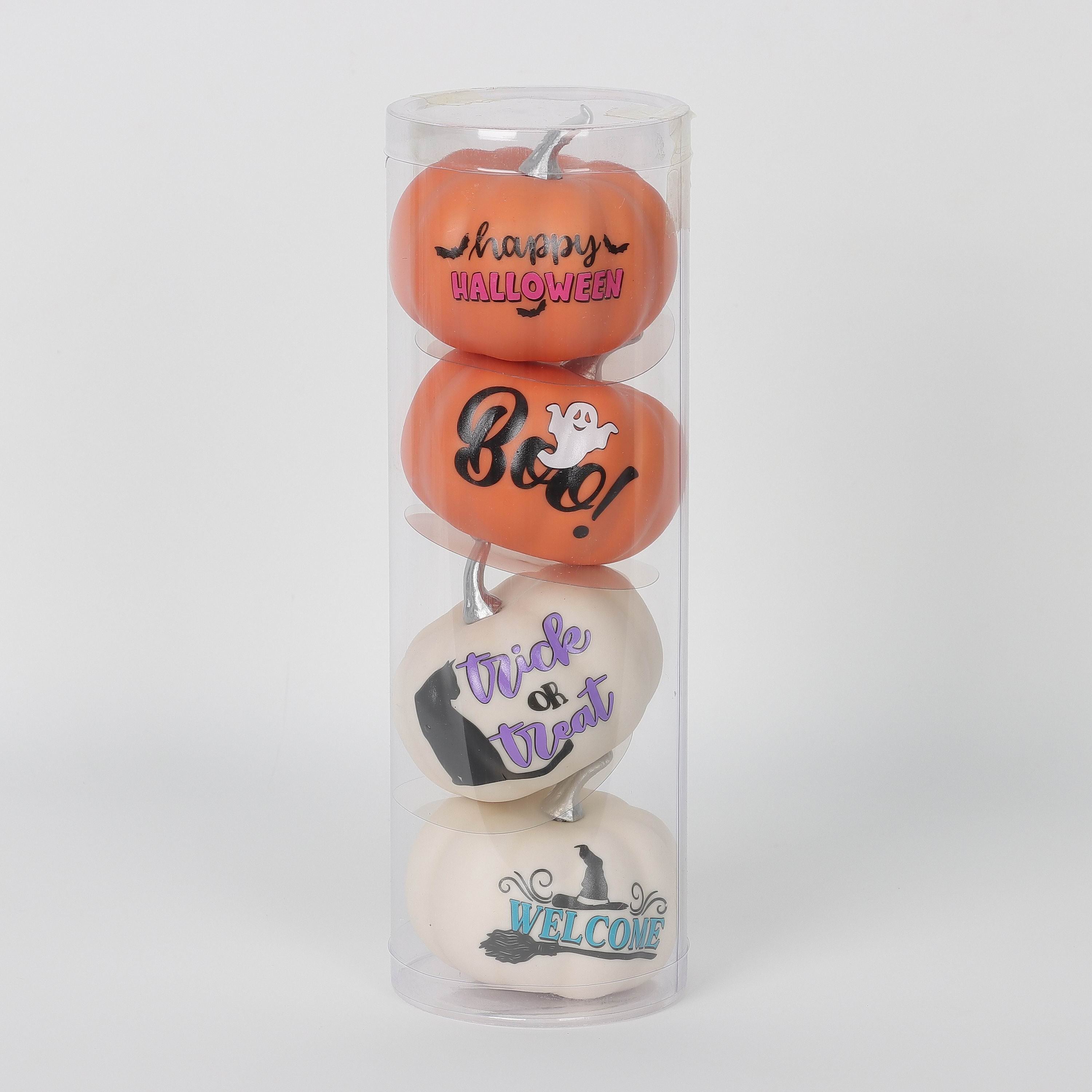 4 Piece Artificial Assorted Pumpkins