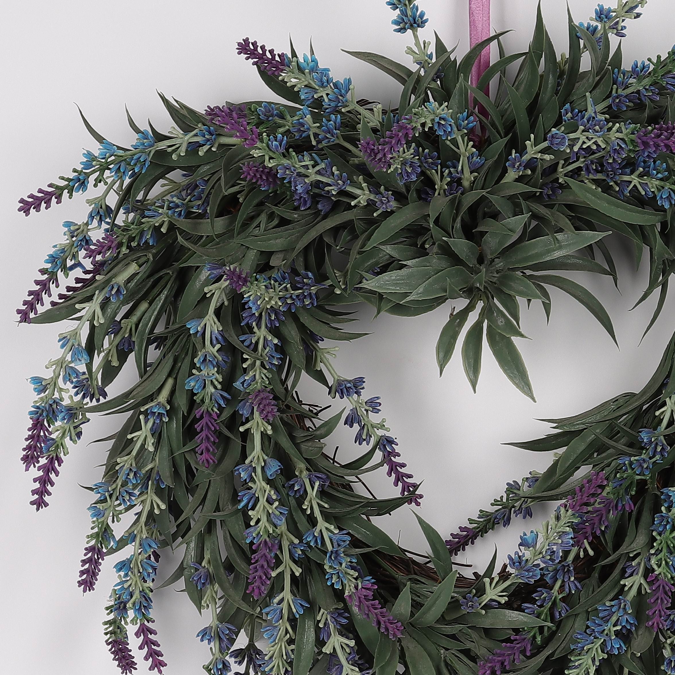 16 X 4 X 17"H HEART SHAPE ARTIFICIAL GREENERY WREATH