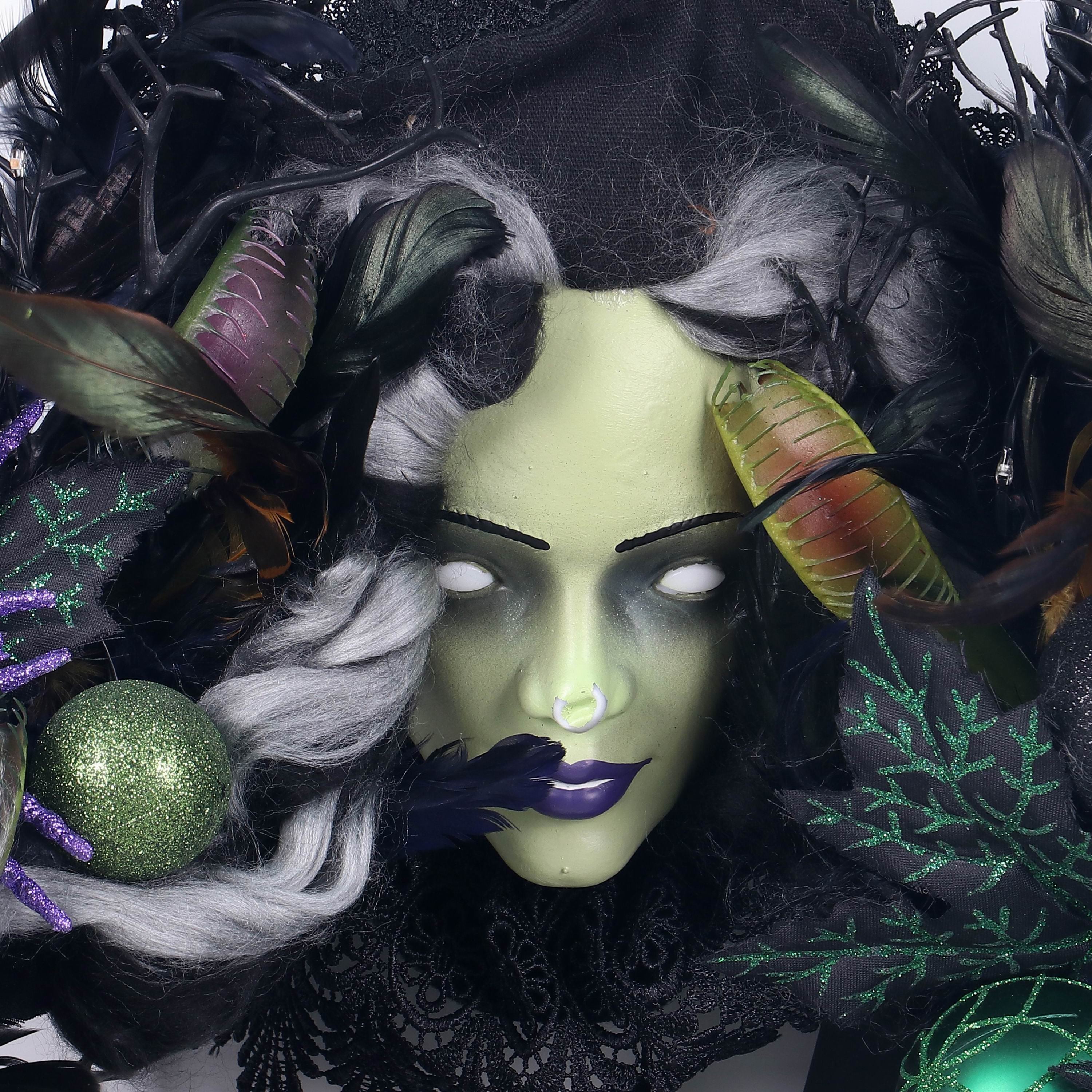 26" Prelit Witch Wreath