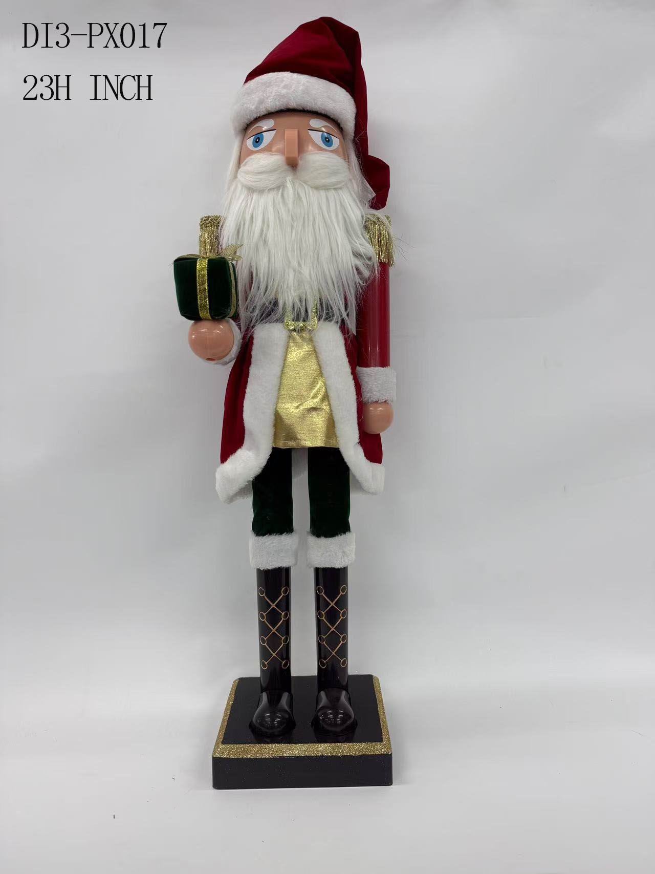 23"H Wooden Red/Green Nutcracker
