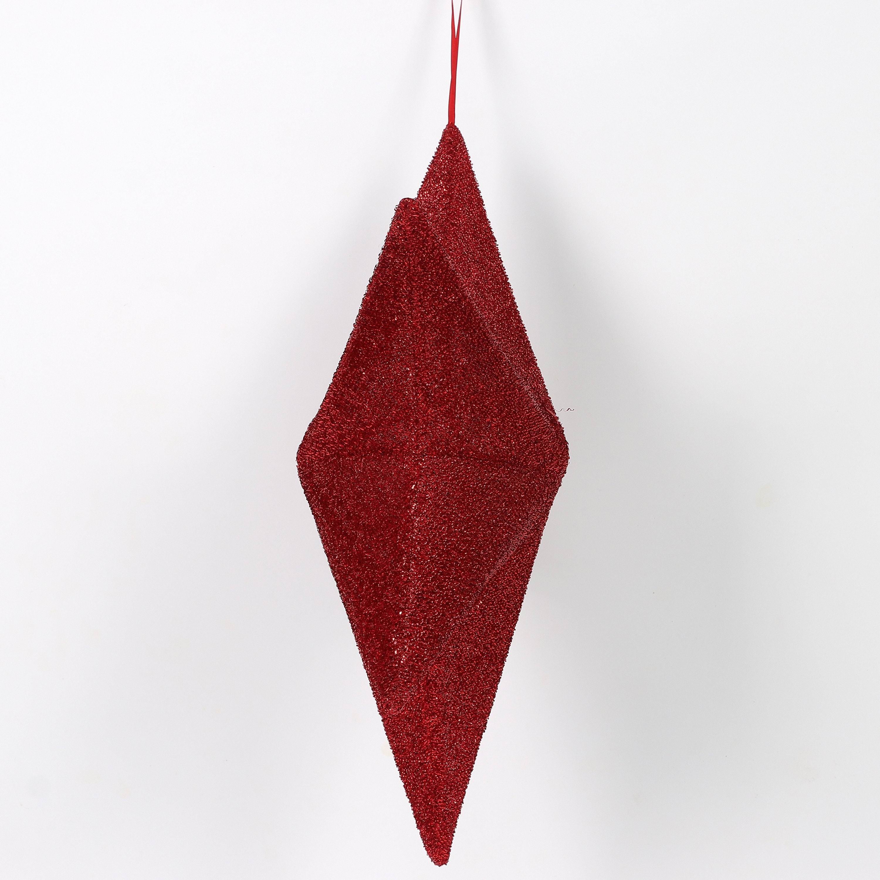 3-Pieces Red Mesh Star PET Box/Set