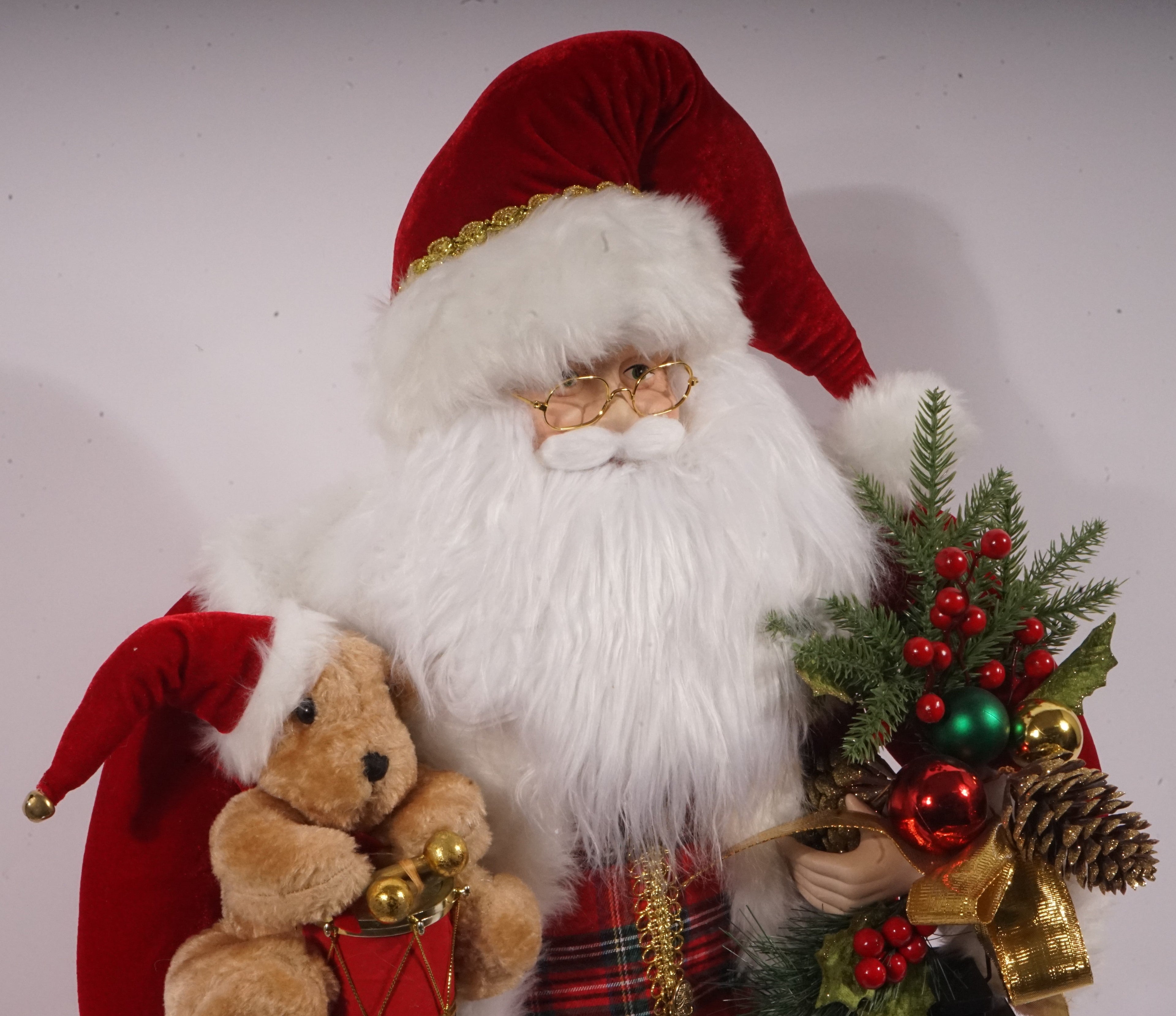 36''HT. Fabric Santa