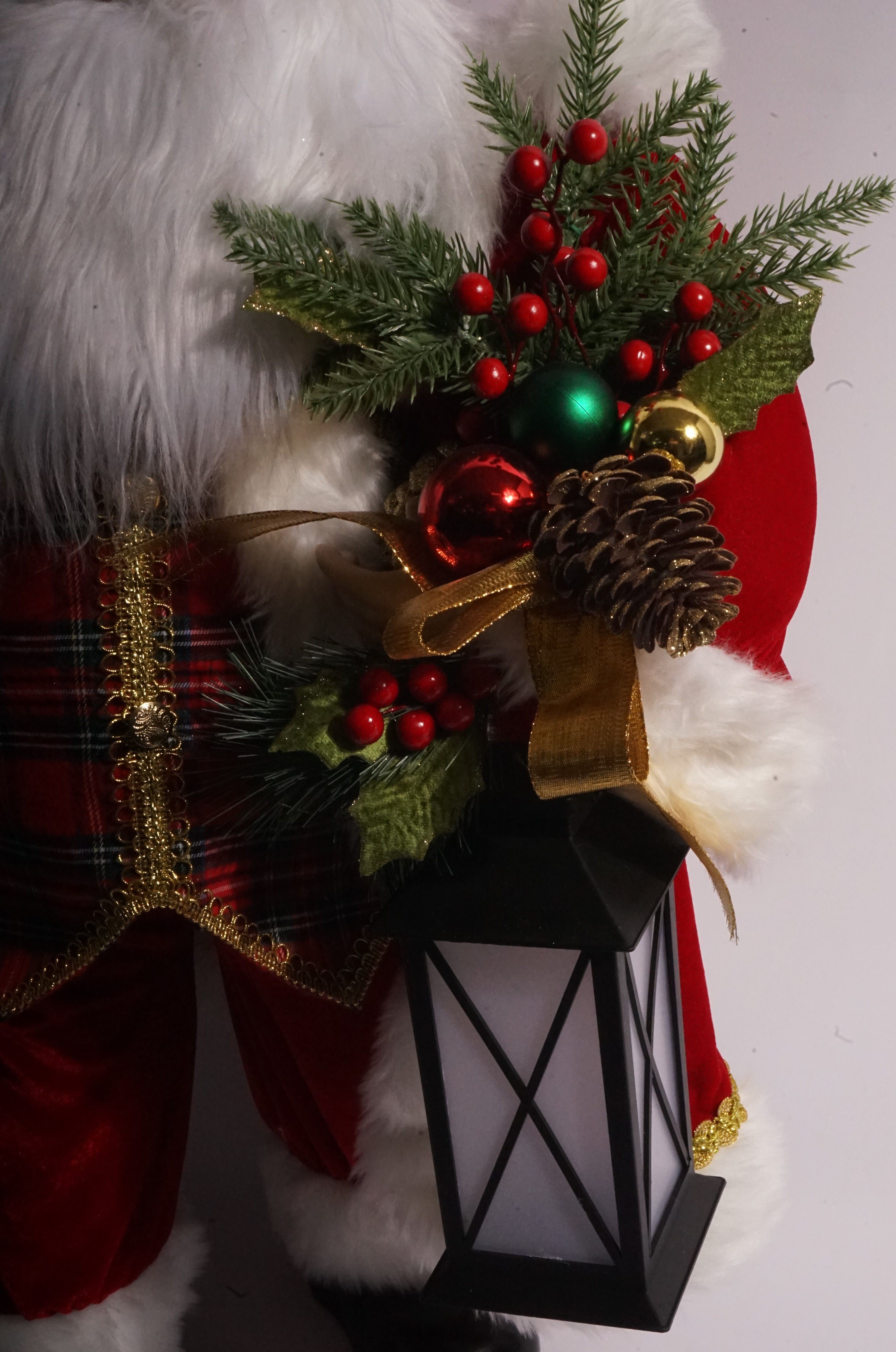 36''HT. Fabric Santa
