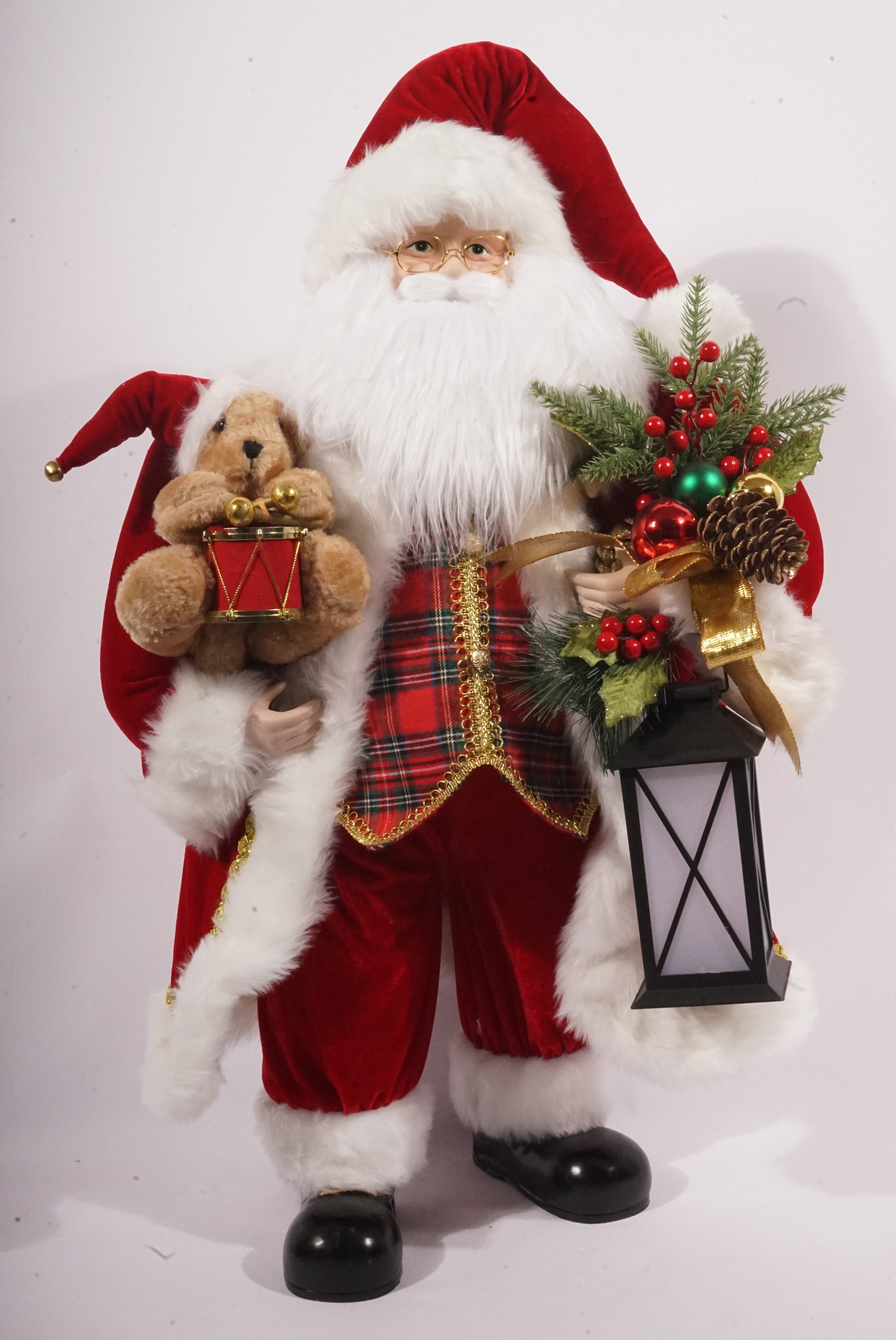 36''HT. Fabric Santa