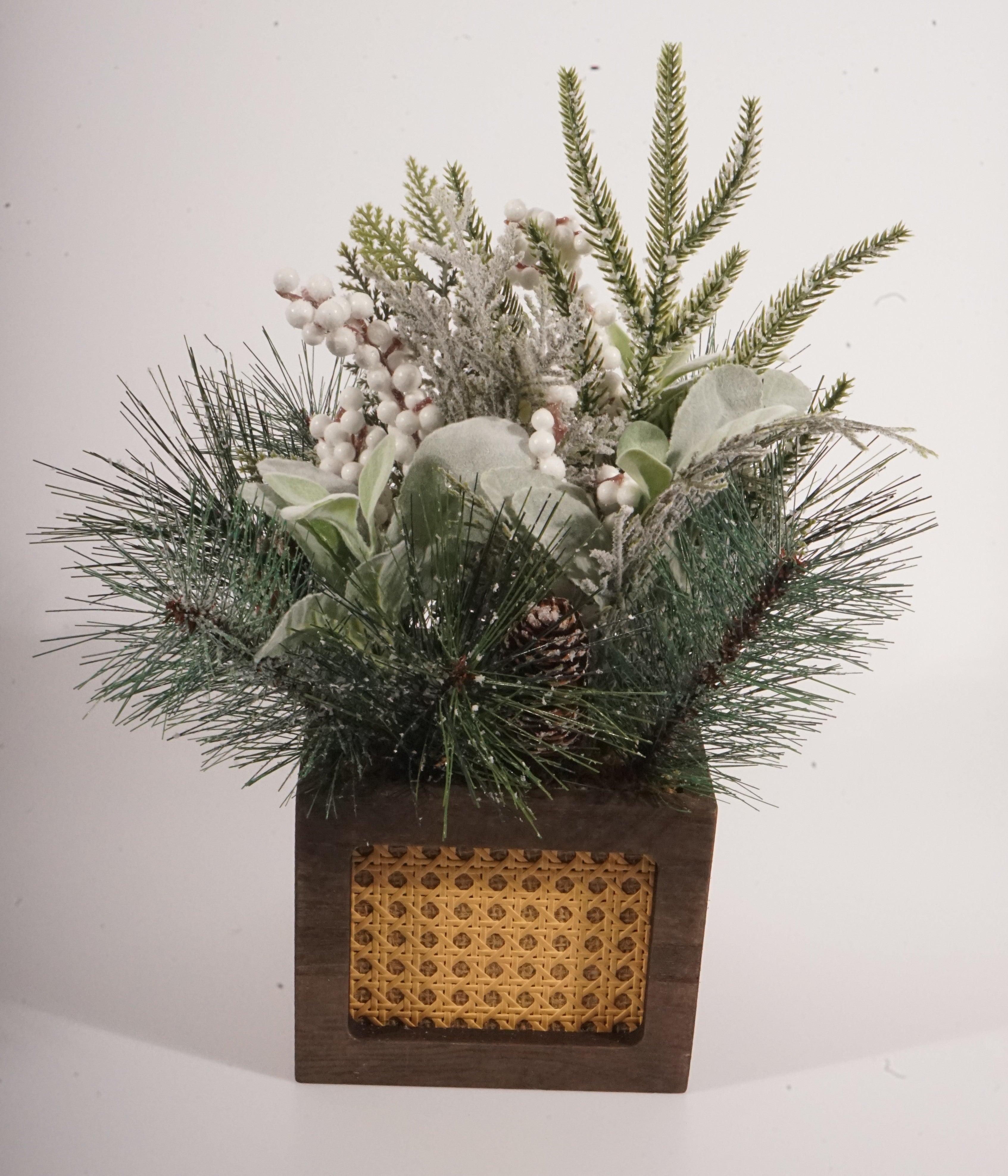 15"HT. White Berries on Pot