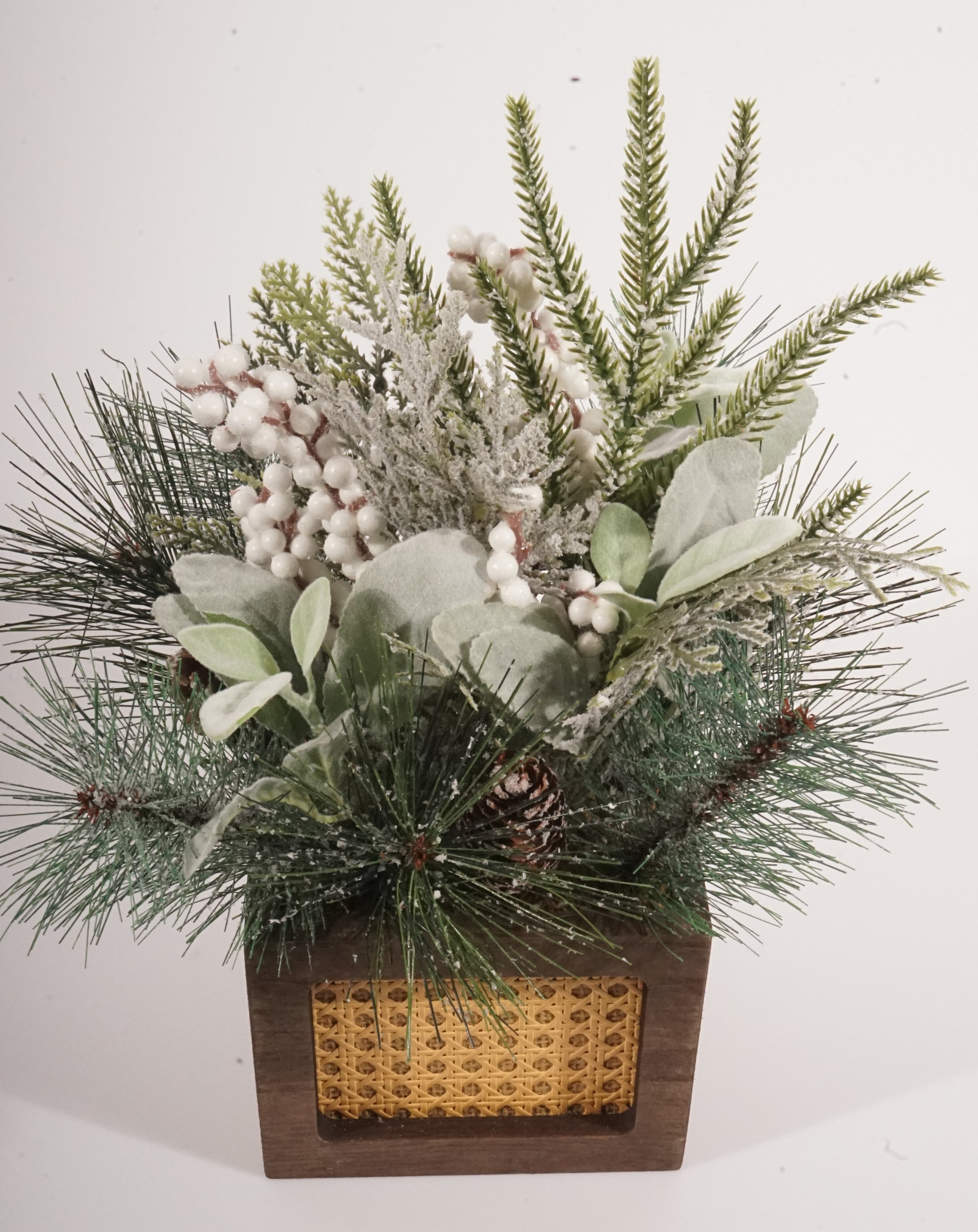 15"HT. White Berries on Pot