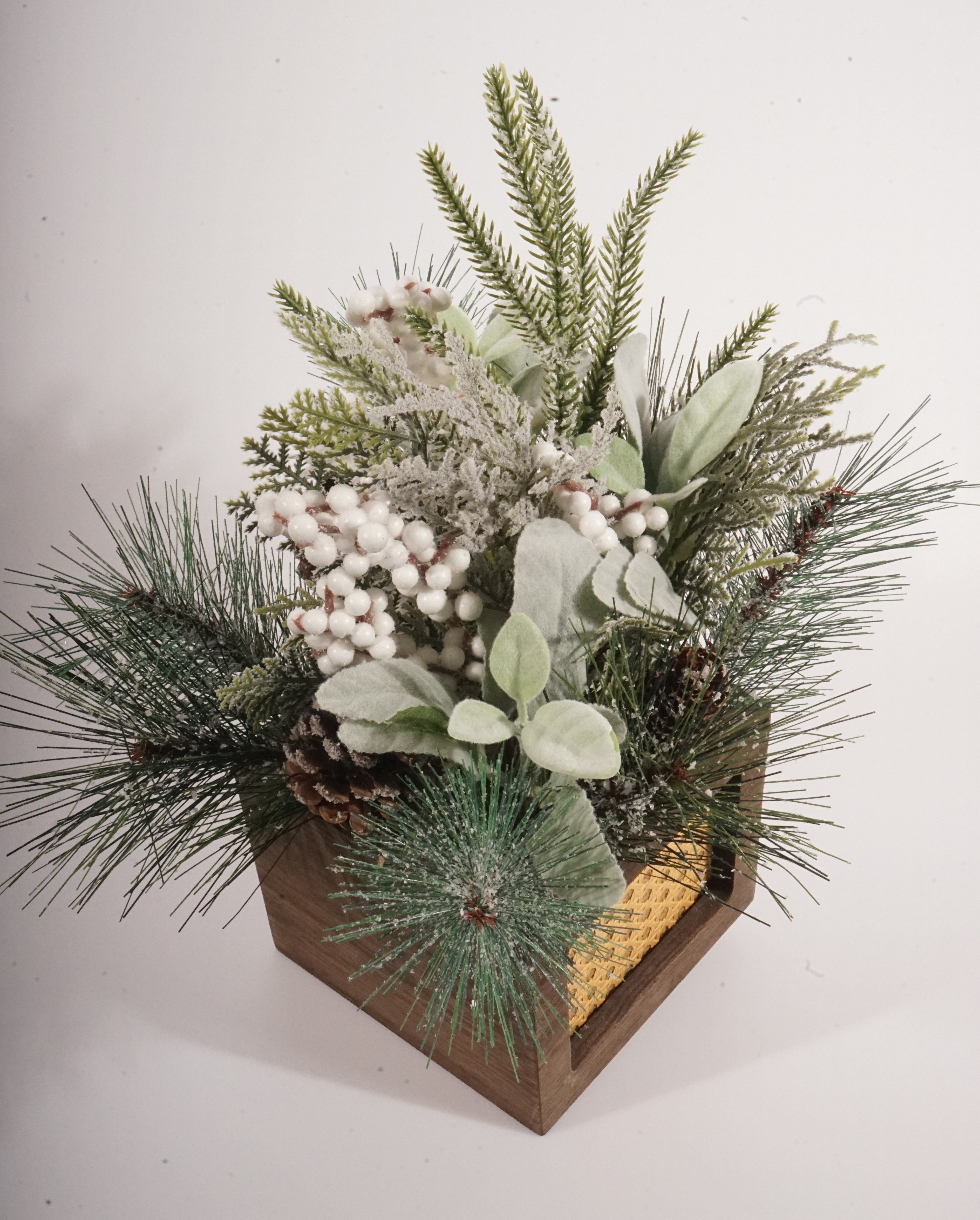 15"HT. White Berries on Pot