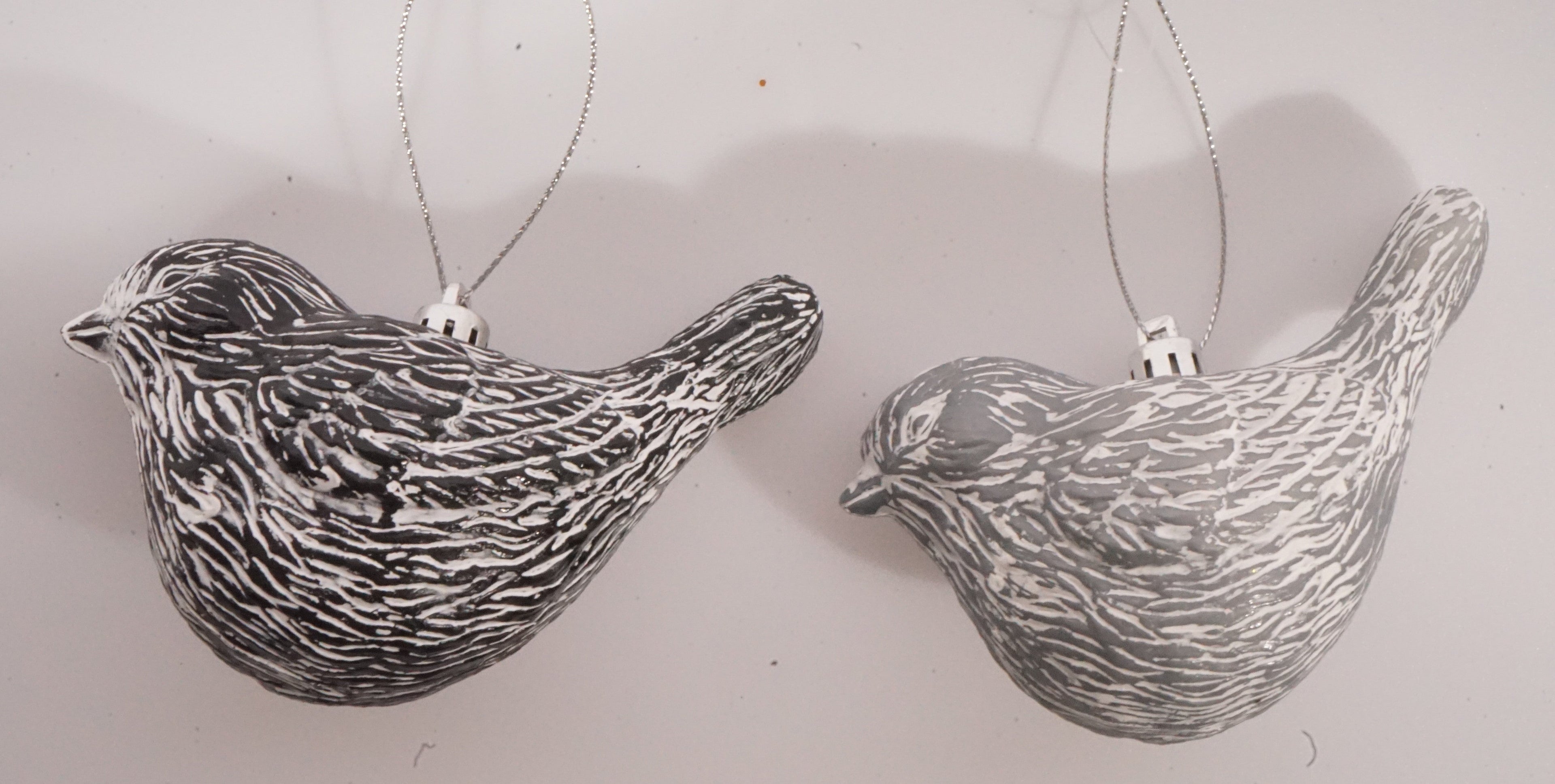 3” Plastic Bird Ornament set of 2