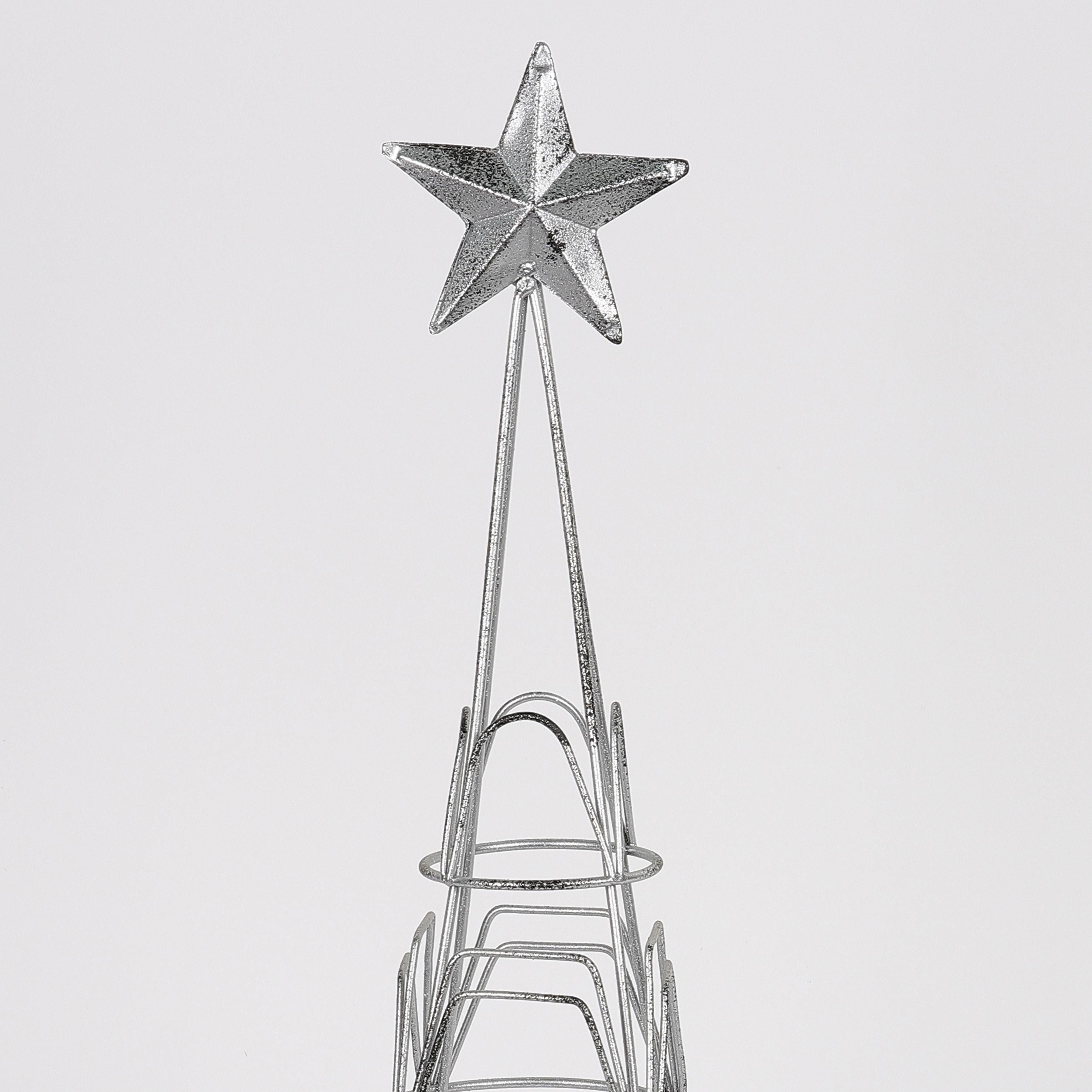 4.75 X 4.75 X 14"H METAL CHRISTMAS TREE DECOR