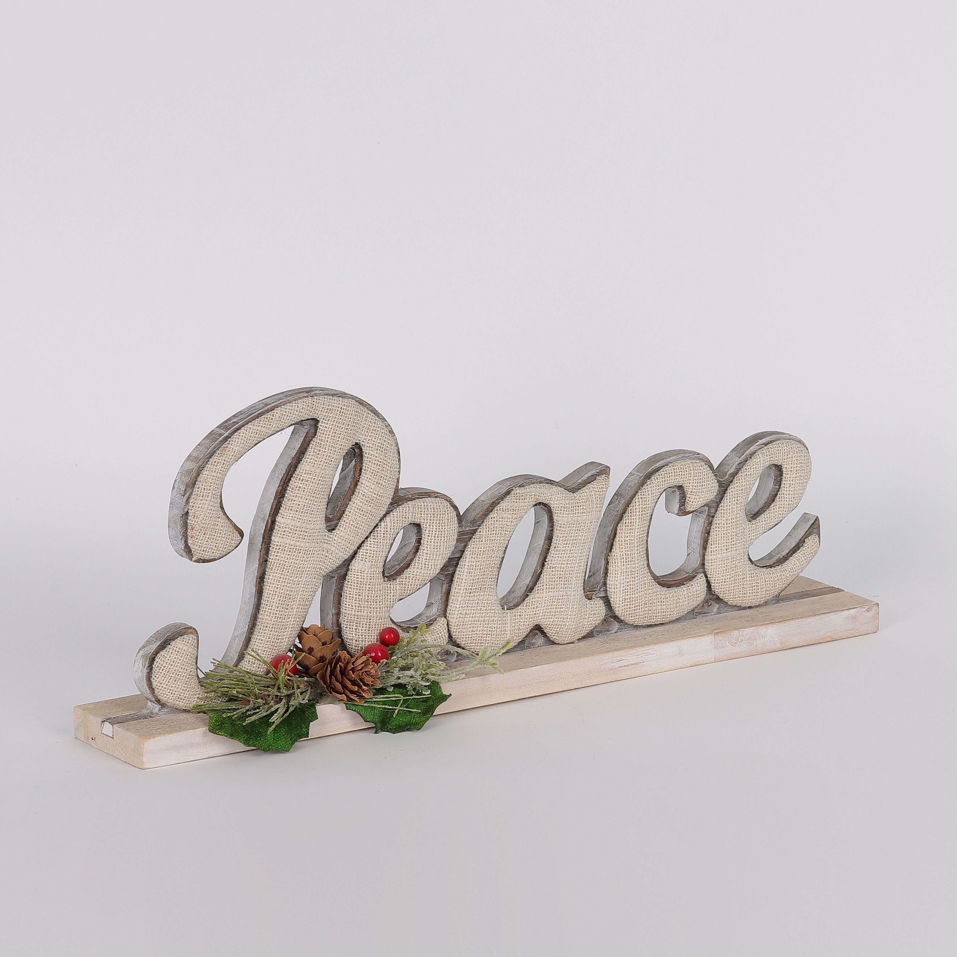 13 X 2 X 5"H PEACE TABLE DECOR