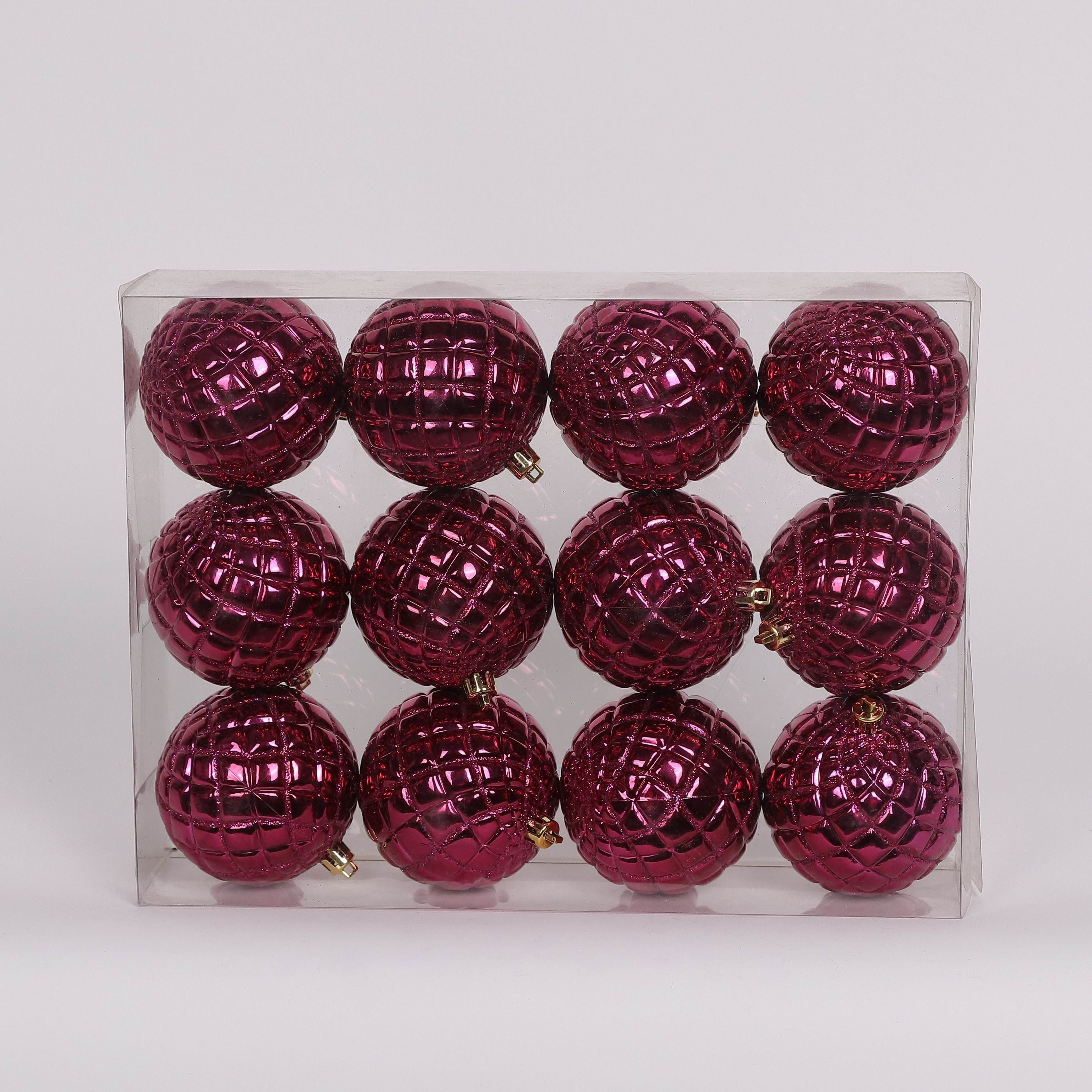 12 Shatterproof Ornament Box Set - Red