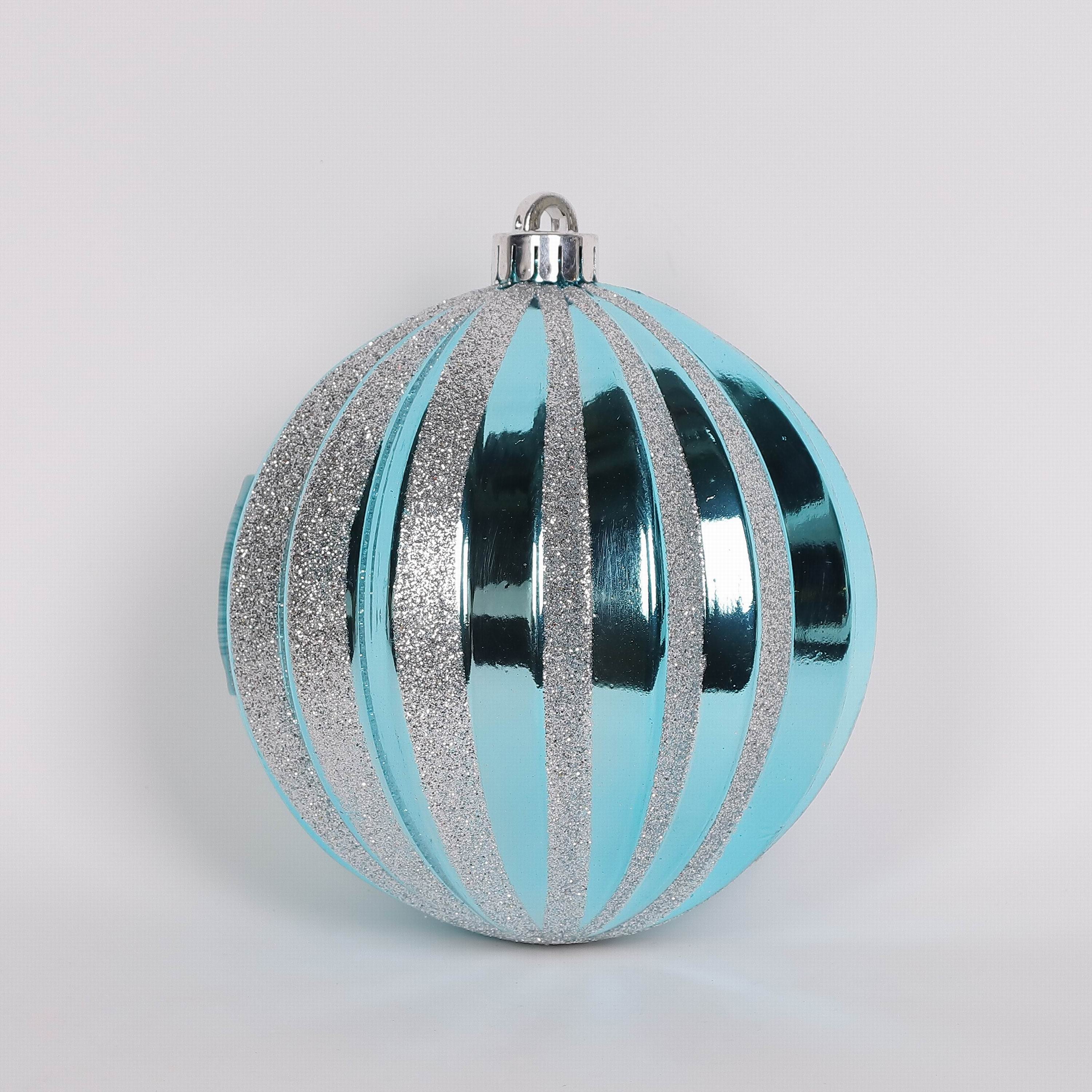 1 pcs Shatterproof Ornament - Stripped Blue