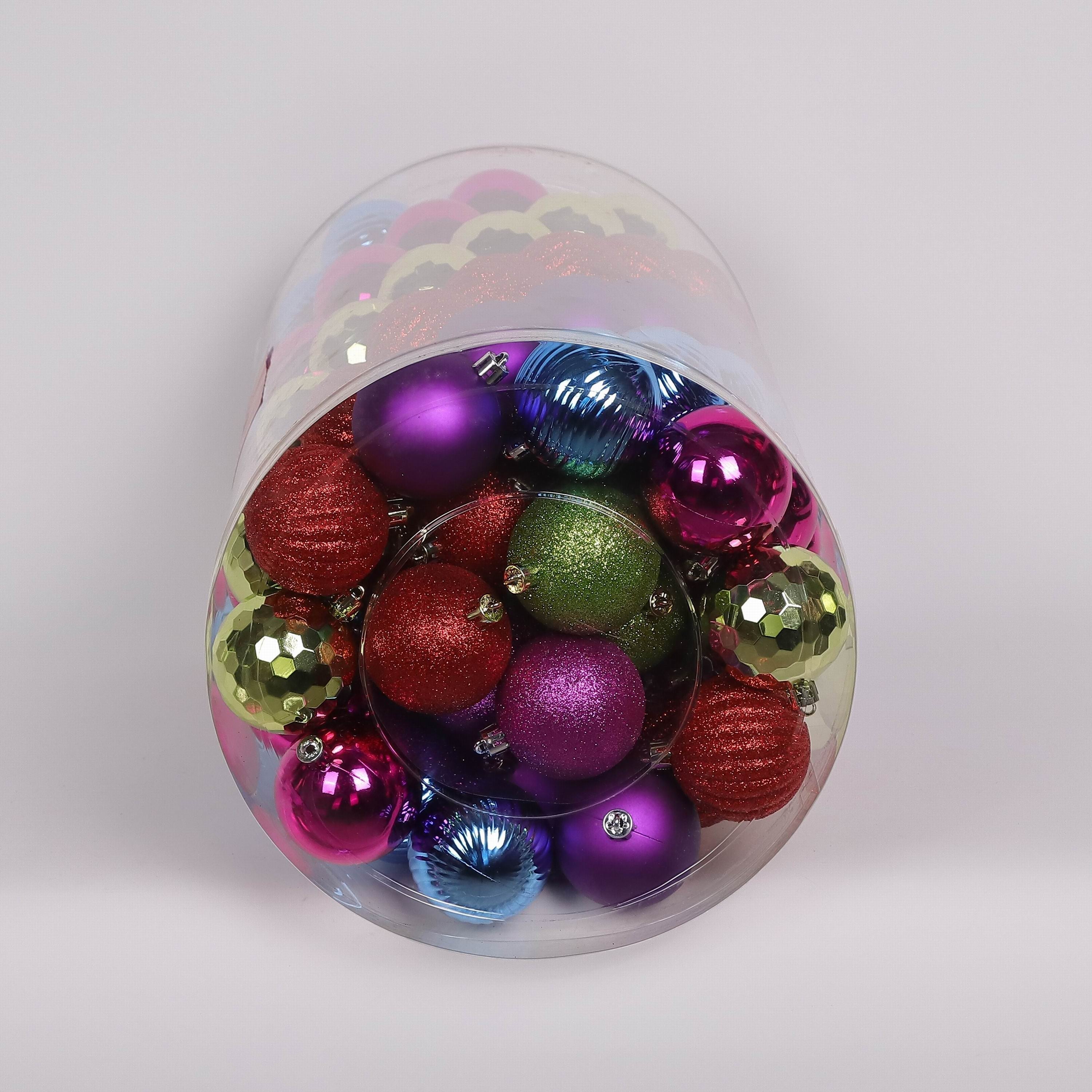 100 Shatterproof Ornaments box set - Blue, Purple, Red, Pink and Gold