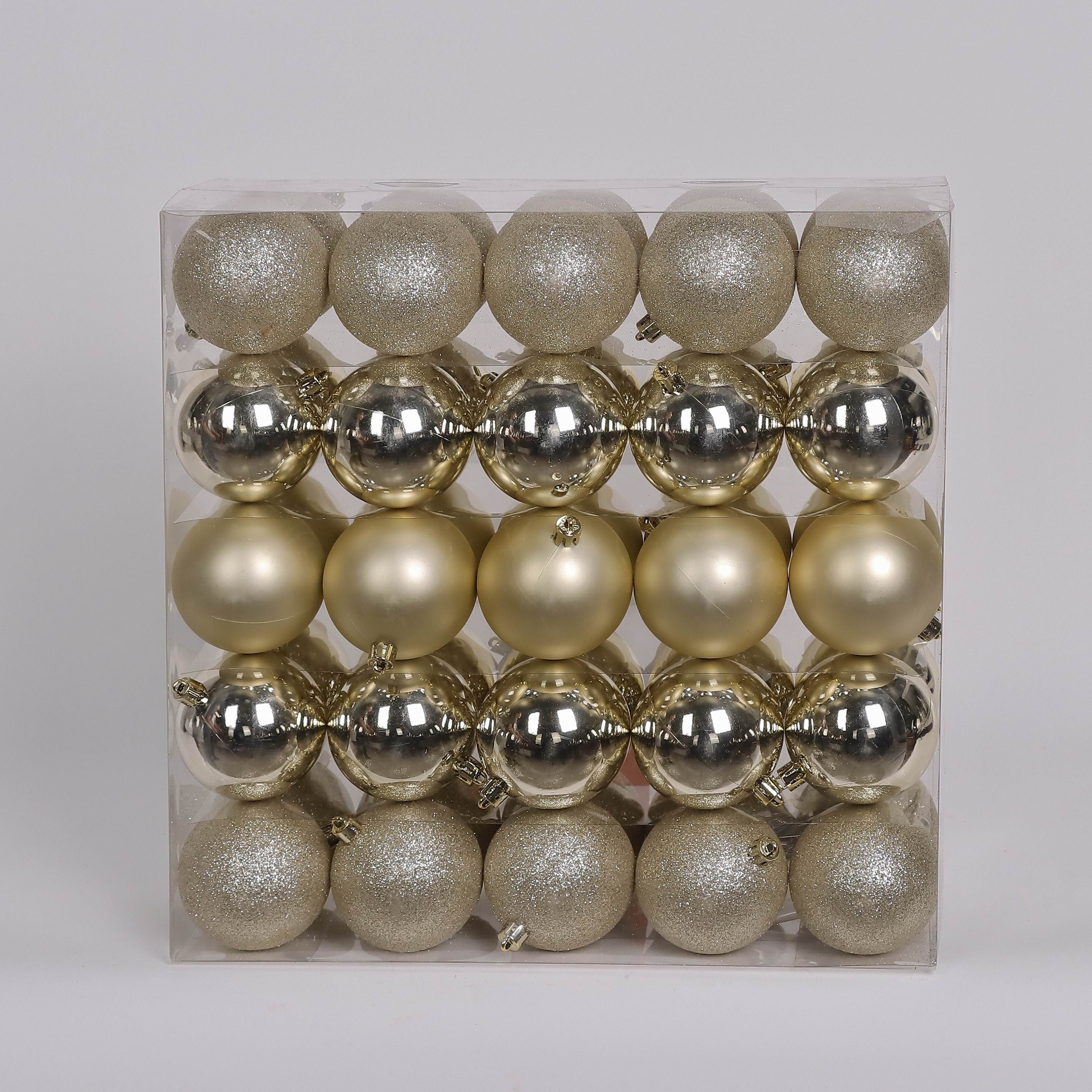 50 Shatterproof Ornaments box set - Gold and Silver