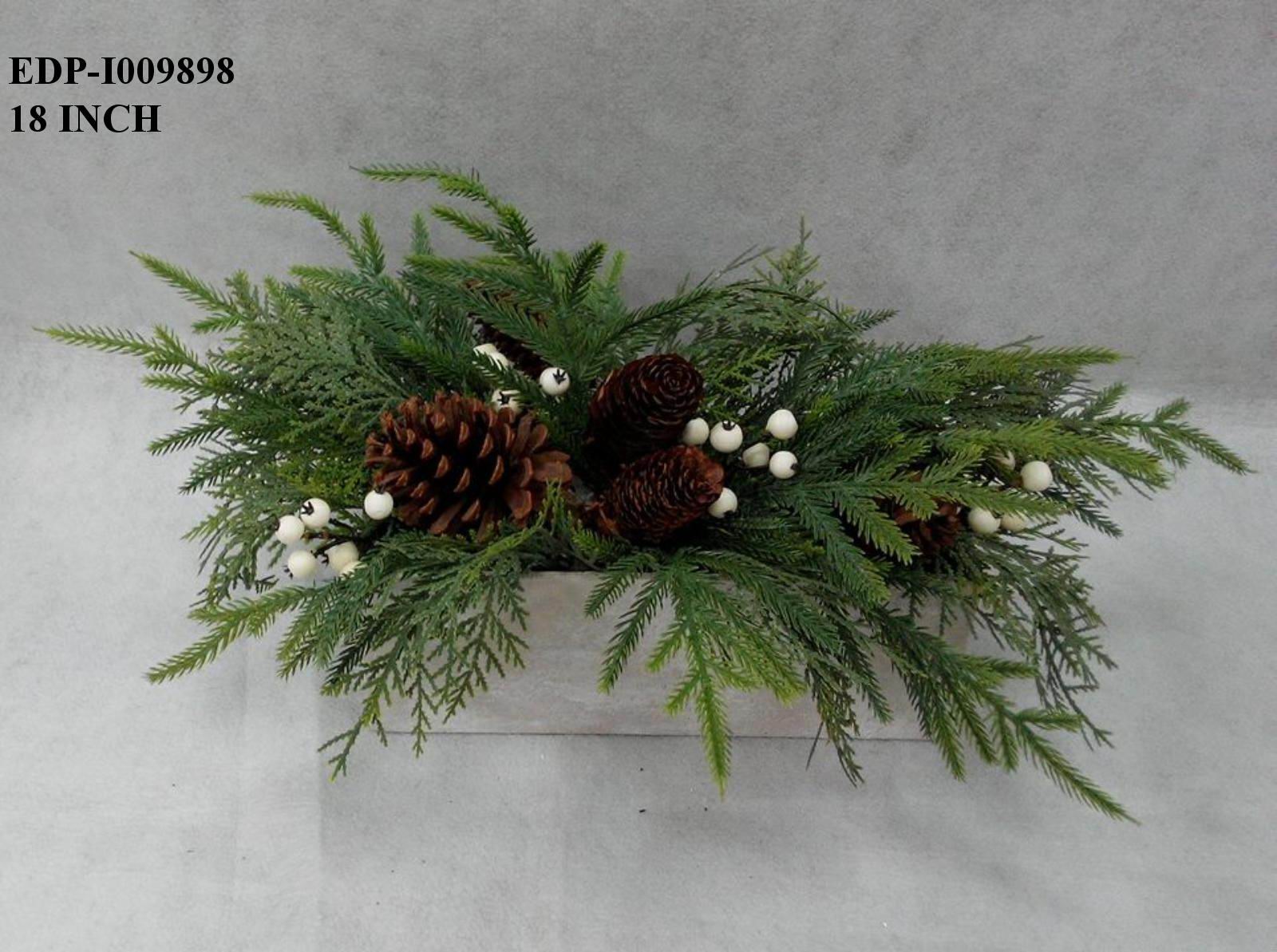 15"H. Black Metal Lantern with Christmas Floral Arrangements