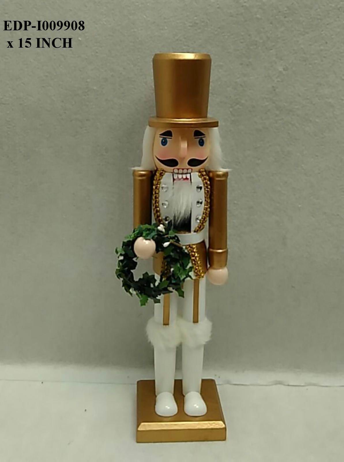 15"H. Multicolor Dressed Nutcracker with Drum