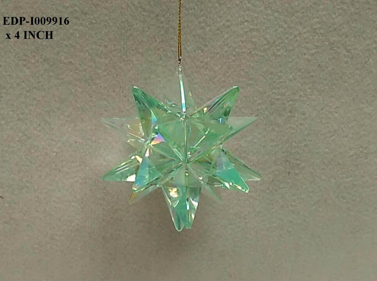 4" Acrylic Iridescent Green Orn.