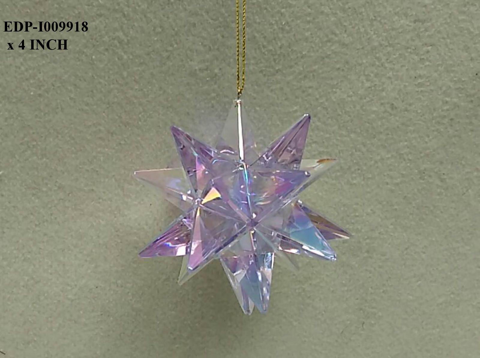 4" Acrylic Iridescent Purple Orn.