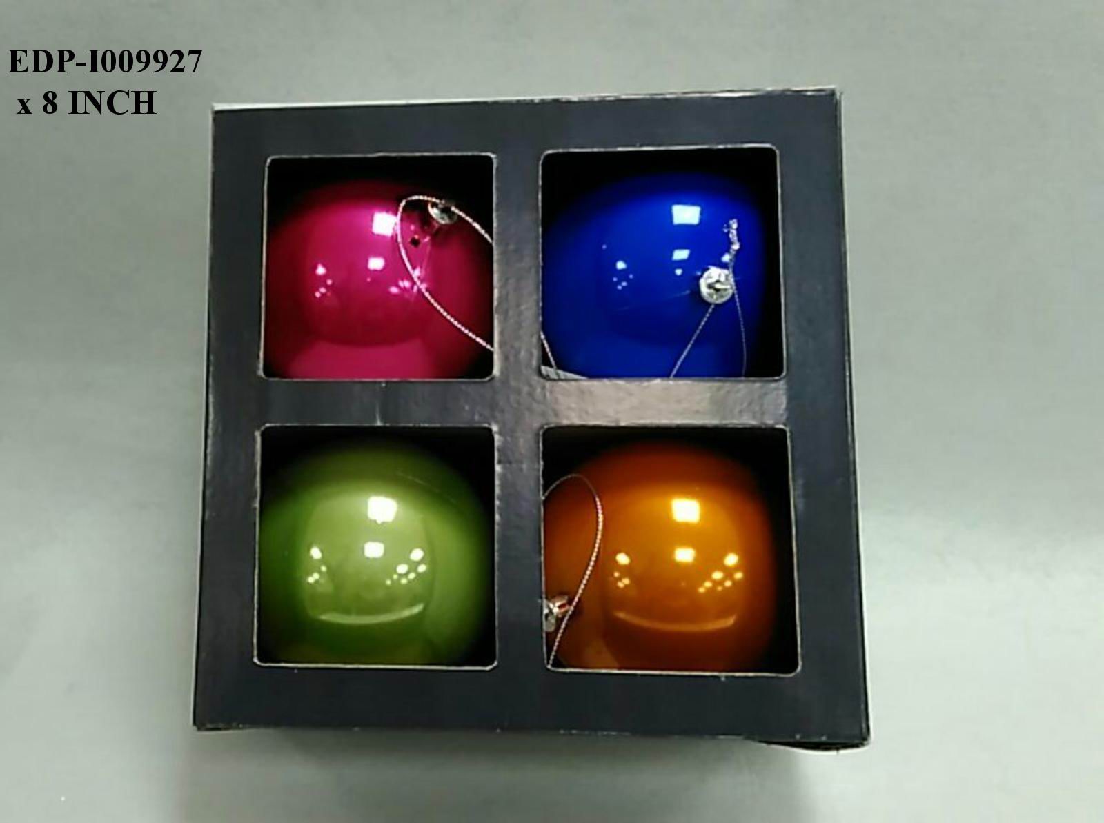 10cm. Christmas Boxed Shatterproof Balls S/4