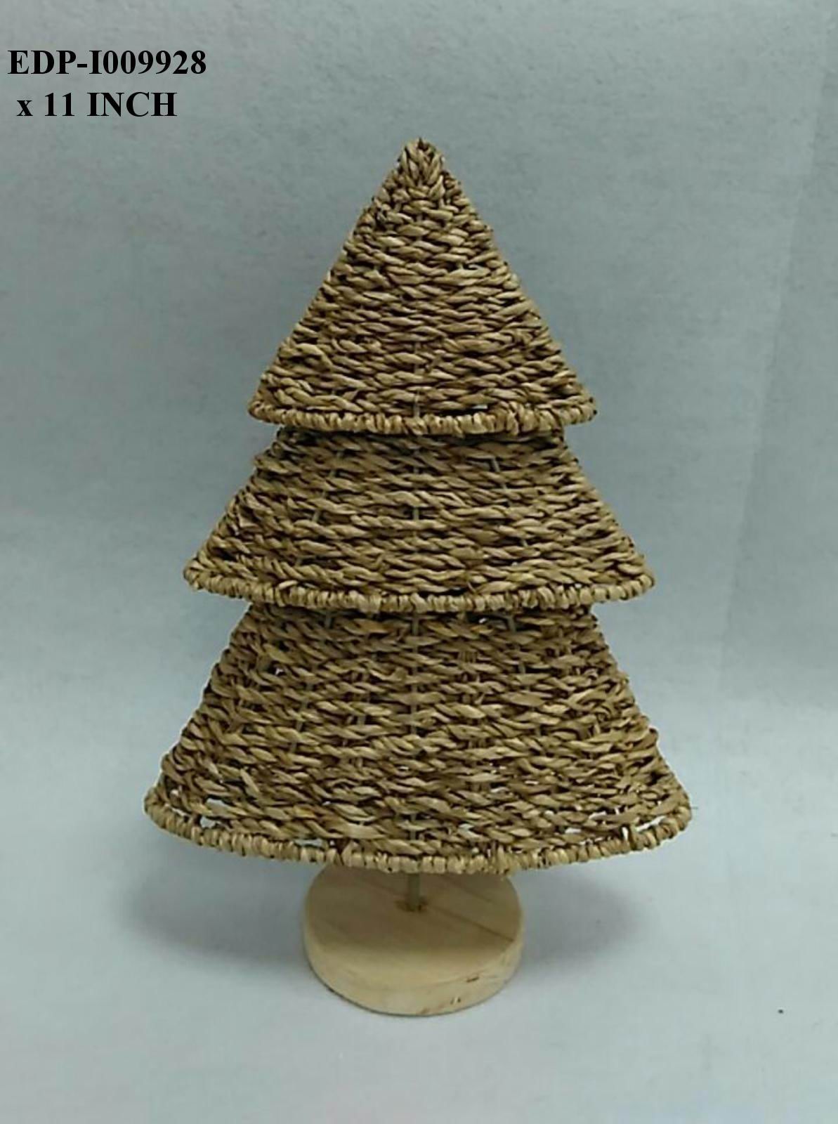 11" Natural Weave Table Top Treen