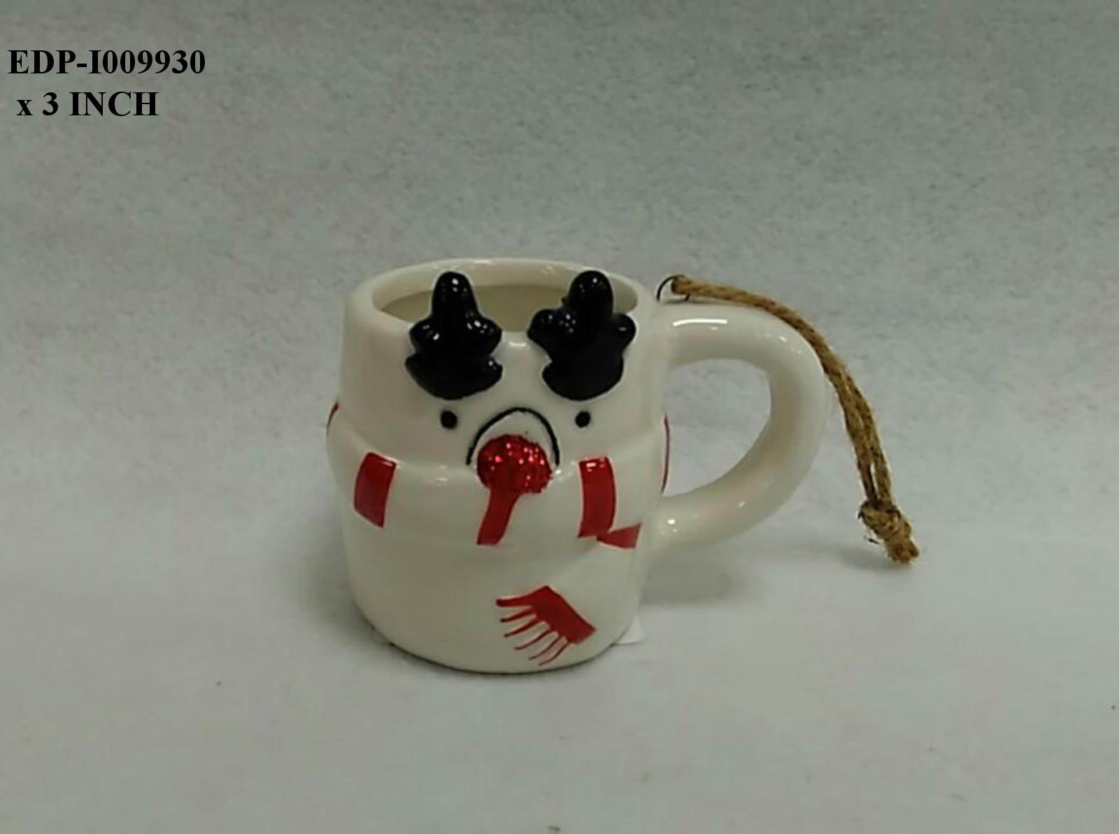 3" Ceramic Deer Head Mug Orn.