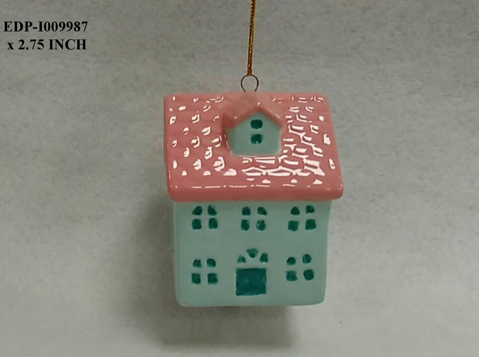 2.75"H. Ceramic House Orn