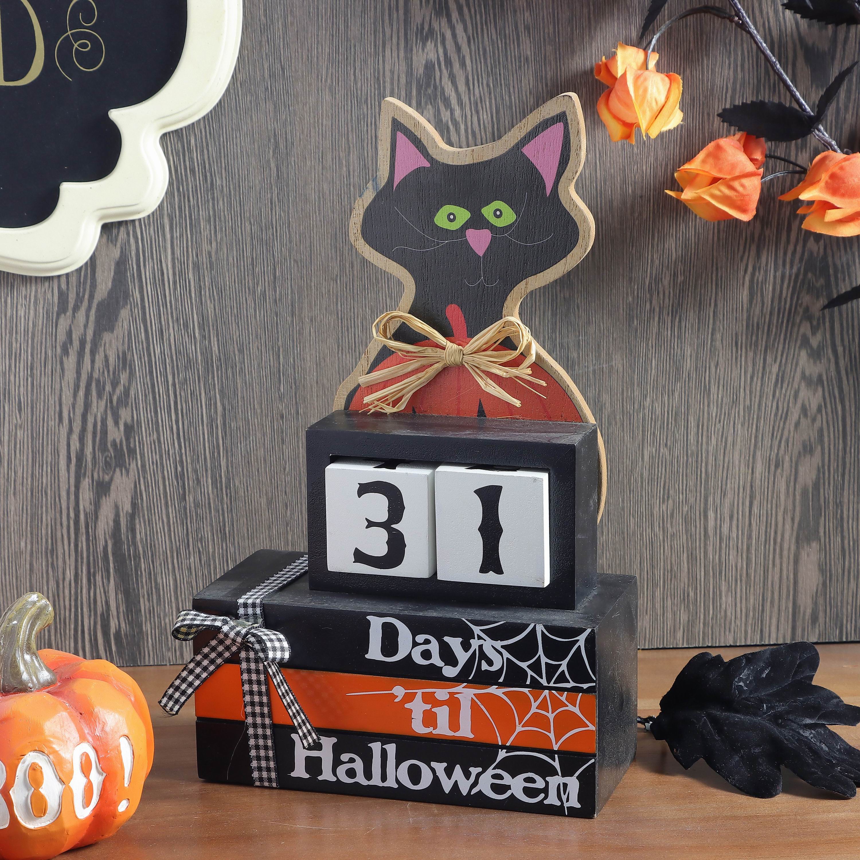 10"H. Halloween Cat Count Down Calendar