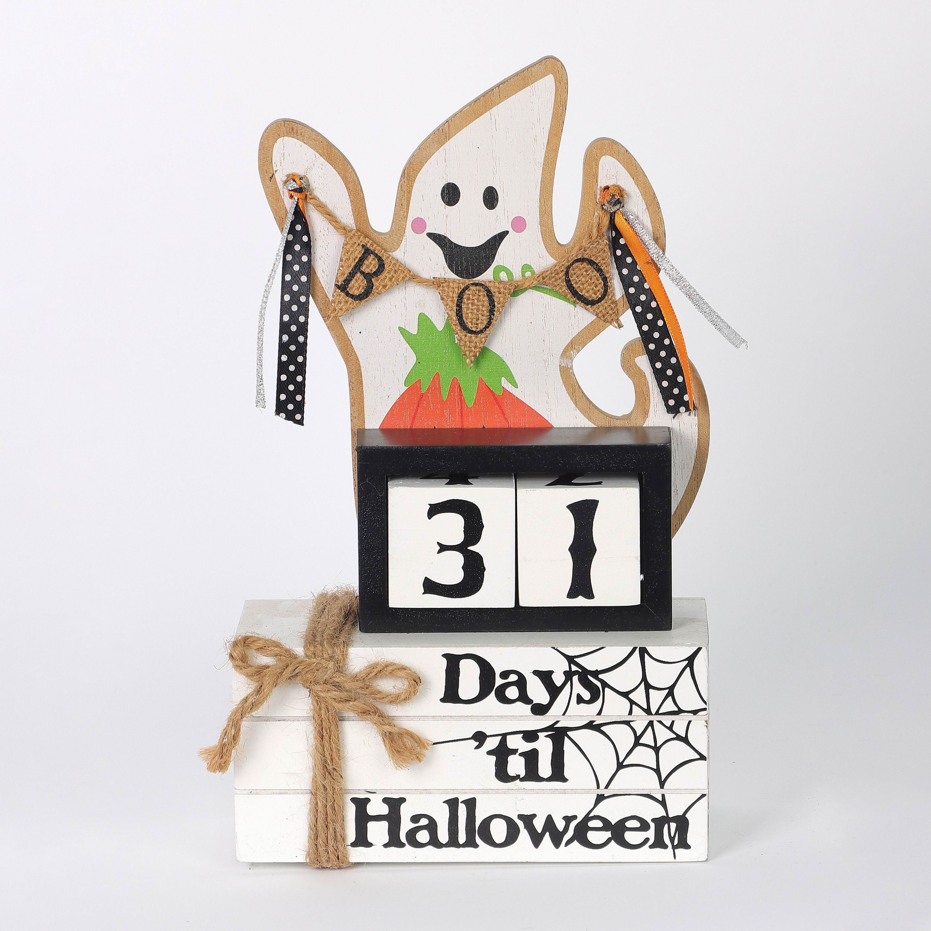 10"H. Halloween Ghost Count Down Calendar